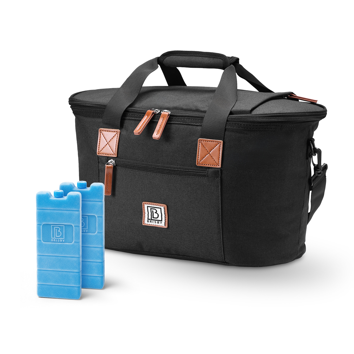 Brisby Koeltas 21L zwart - incl. 2 koelelementen, schouderband
