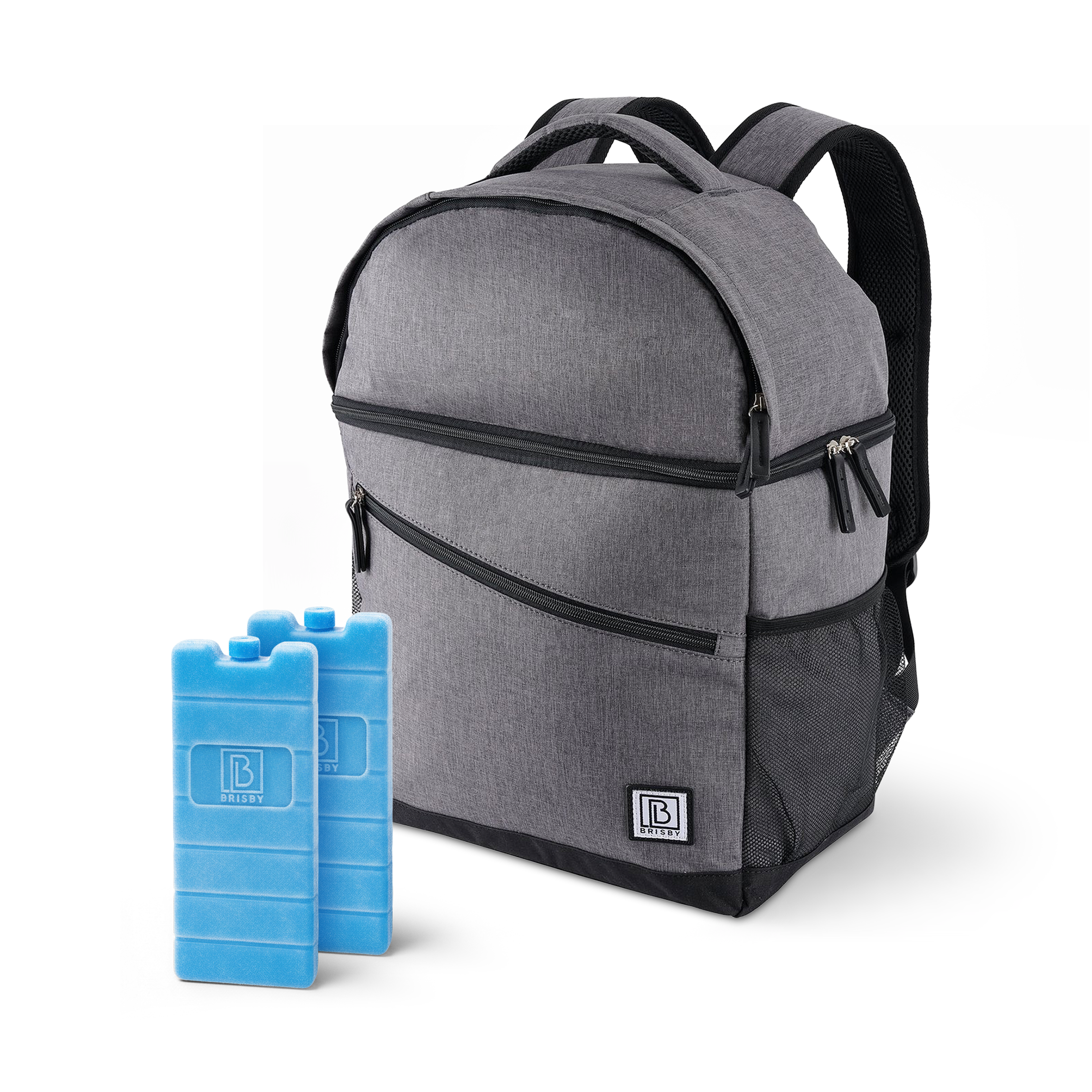 Cooler bag 25L dark gray - backpack - 4-layer insulated - water-repellent - incl. 2 free cooling elements and beer opener
