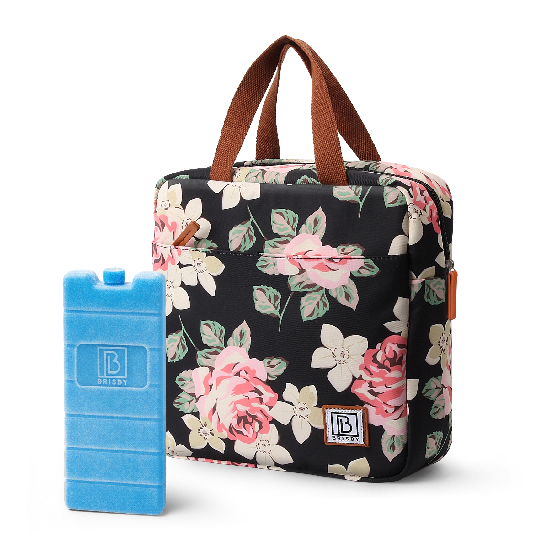 Brisby Koeltas 7L bloemetjes - incl. 2 koelelementen, schouderband