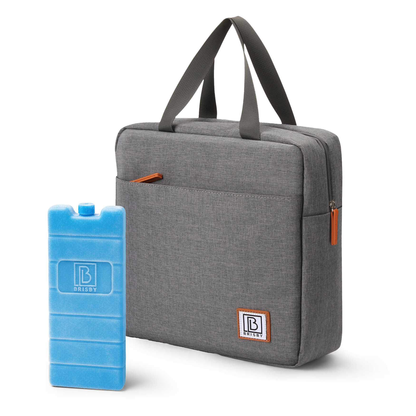 Brisby Koeltas 7L donkergrijs - incl. 2 koelelementen, schouderband