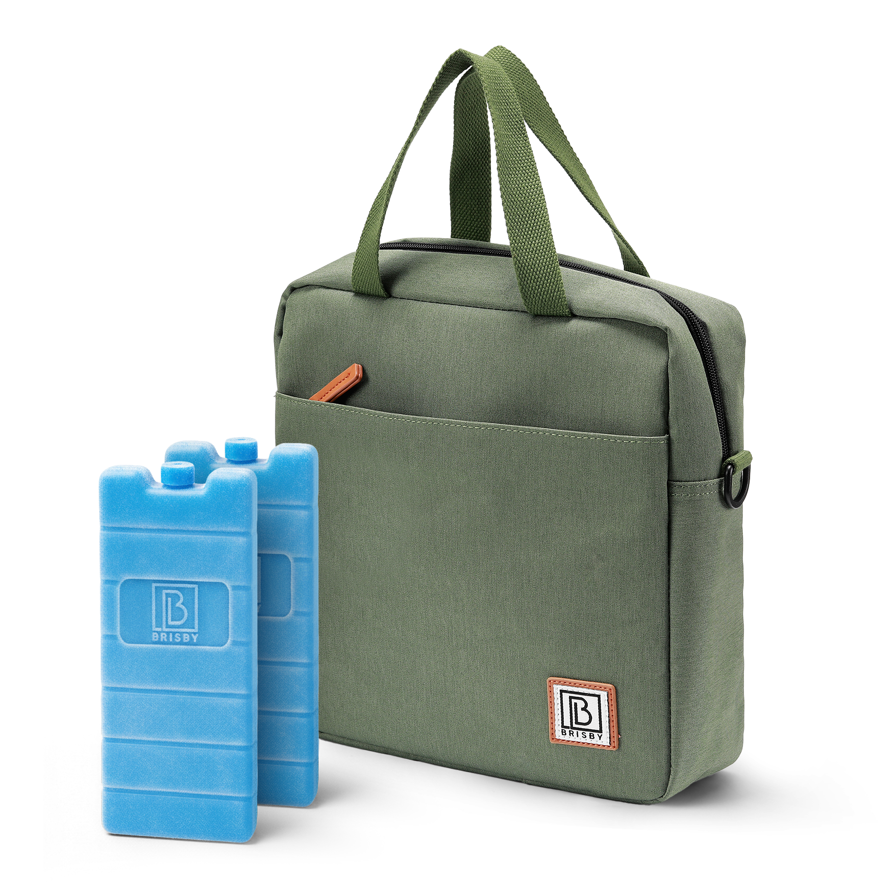 Cooler bag 7L green - Lunch bag - 4-layer insulated - 2 free cooling elements - incl. shoulder strap