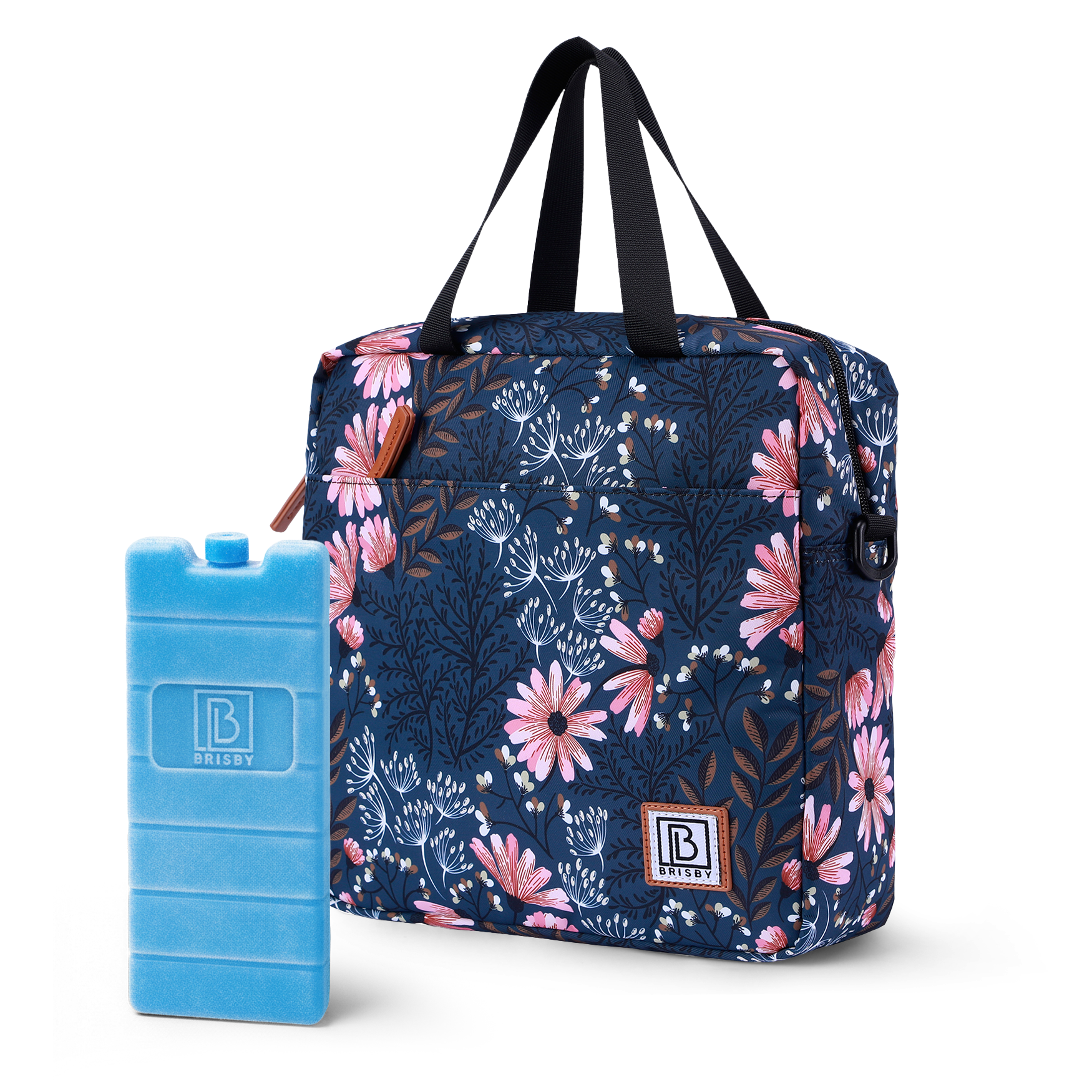 Koeltas 7L japanese flower - Lunchtas - 4-laags geïsoleerd - 2 gratis koelelementen - incl. schouderband