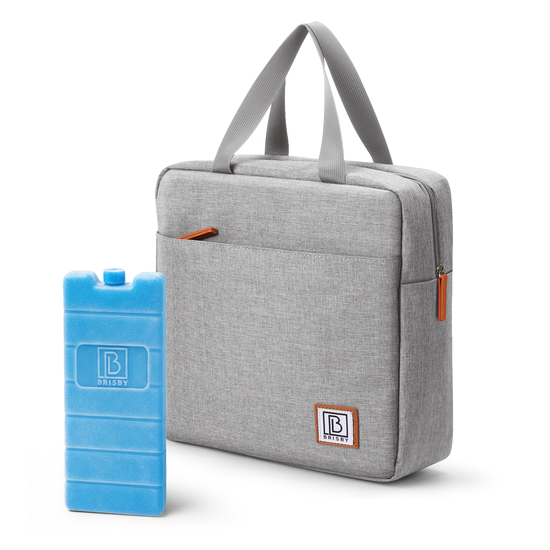 Brisby Koeltas 7L lichtgrijs - incl. 2 koelelementen, schouderband