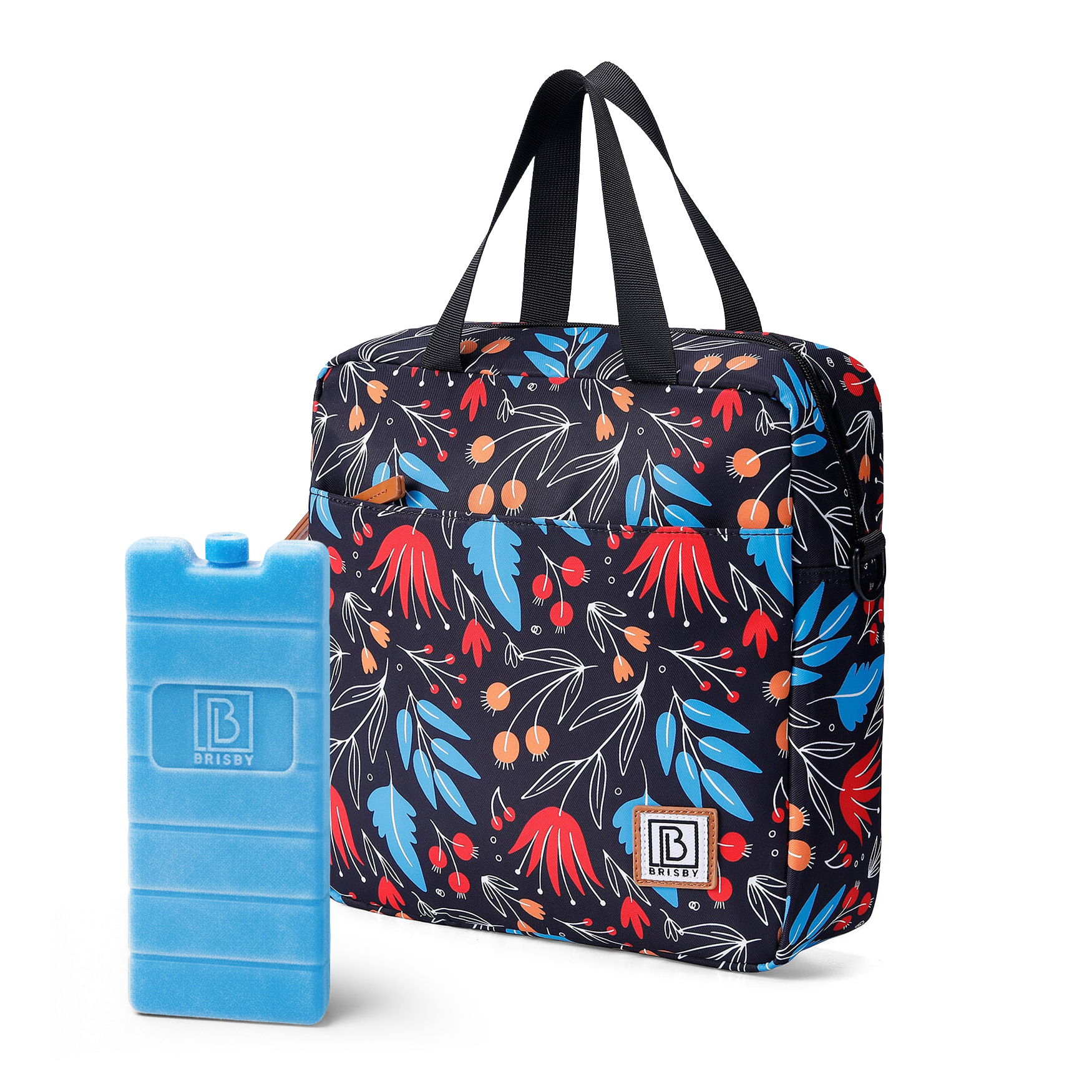 Koeltas 7L night flower - Lunchtas - 4-laags geïsoleerd - 2 gratis koelelementen - incl. schouderband