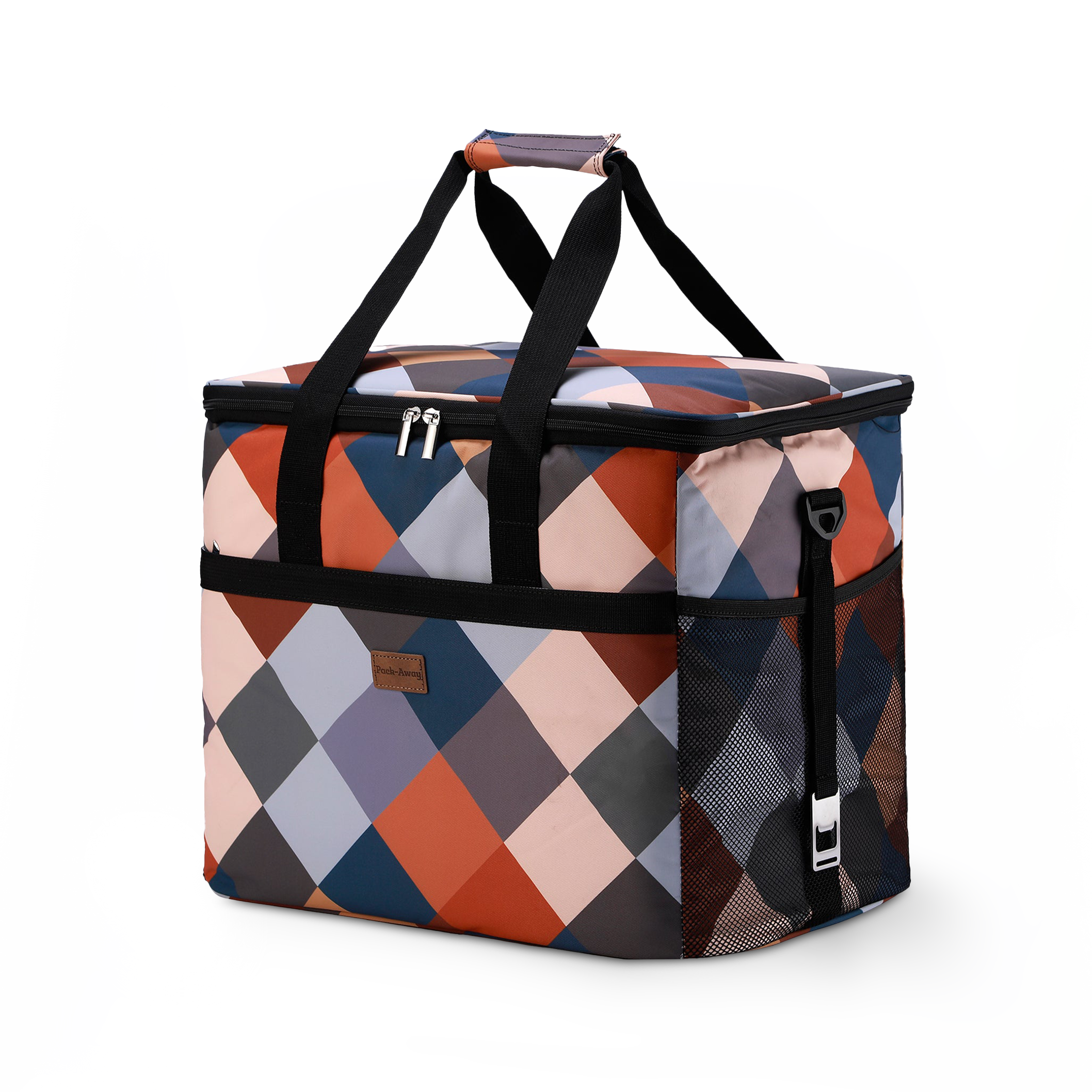 Cooler bag 40L block - lunch bag - foldable - 4-layer insulated - incl. 6 free cooling elements and carrying strap