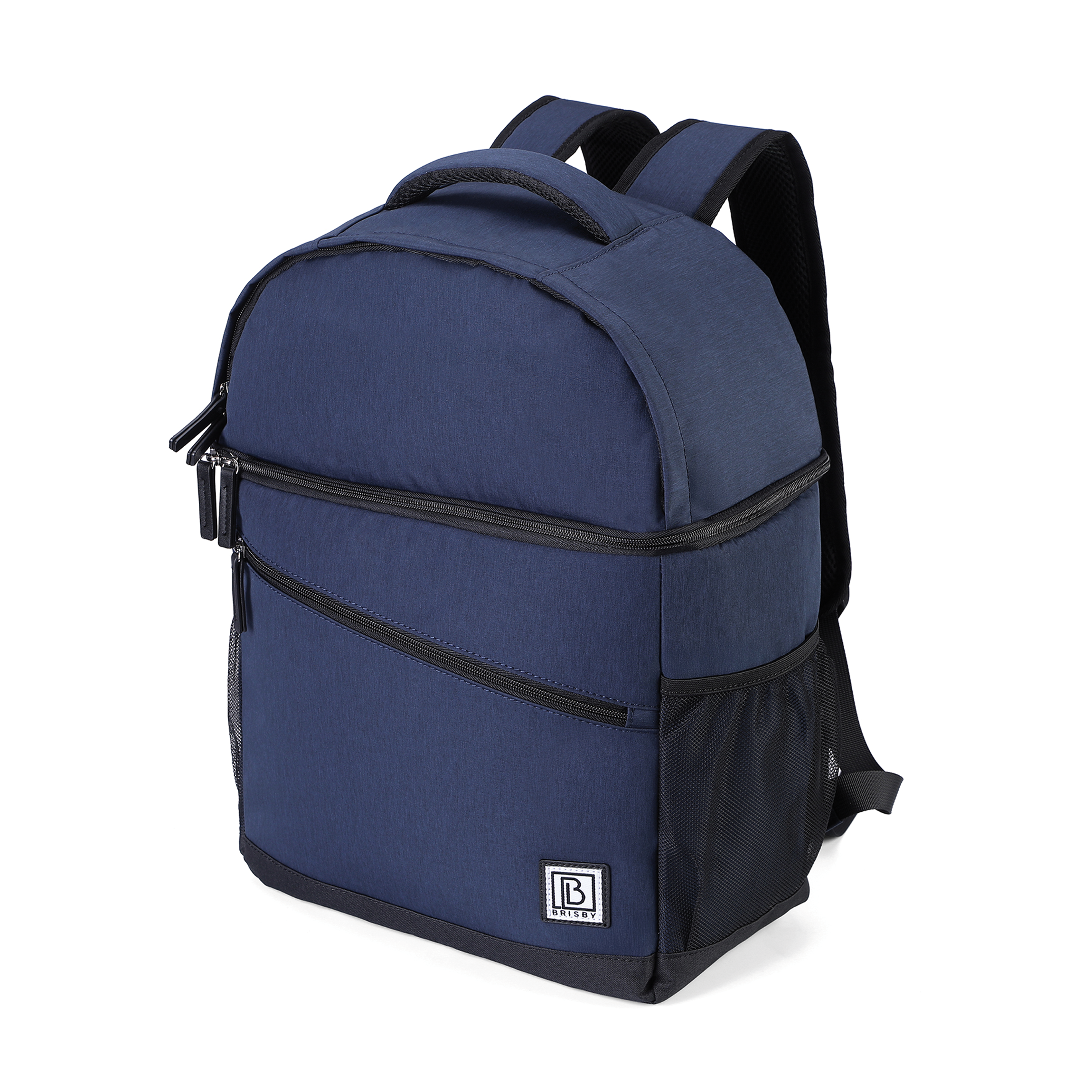 Brisby Koeltas 25L blauw - rugzak - 4-laags geïsoleerd - waterafstotend - incl. 2 gratis koelelementen en bieropener