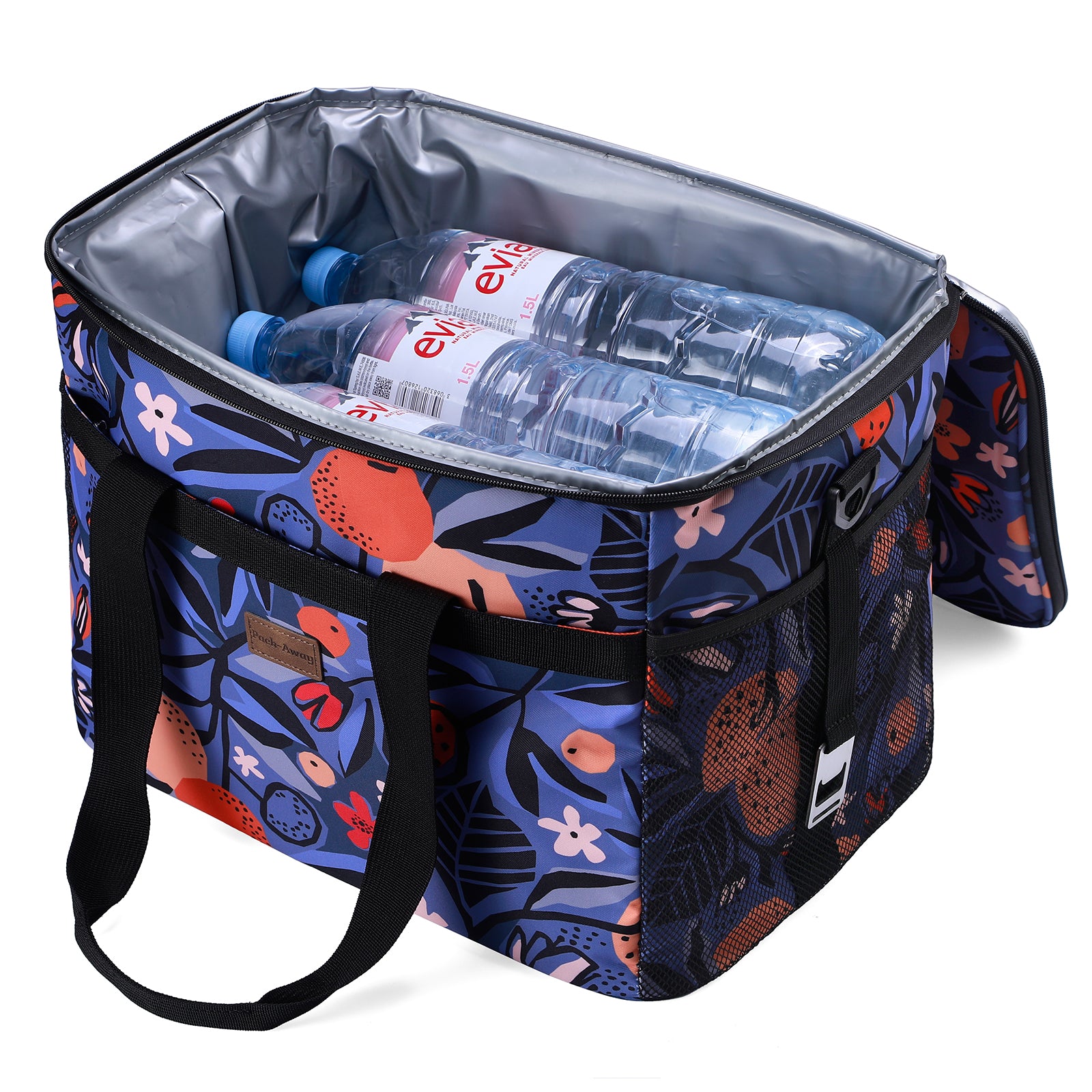 Cooler bag 30L valencia - lunch bag - foldable - 4-layer insulated - incl. 4 free cooling elements and carrying strap