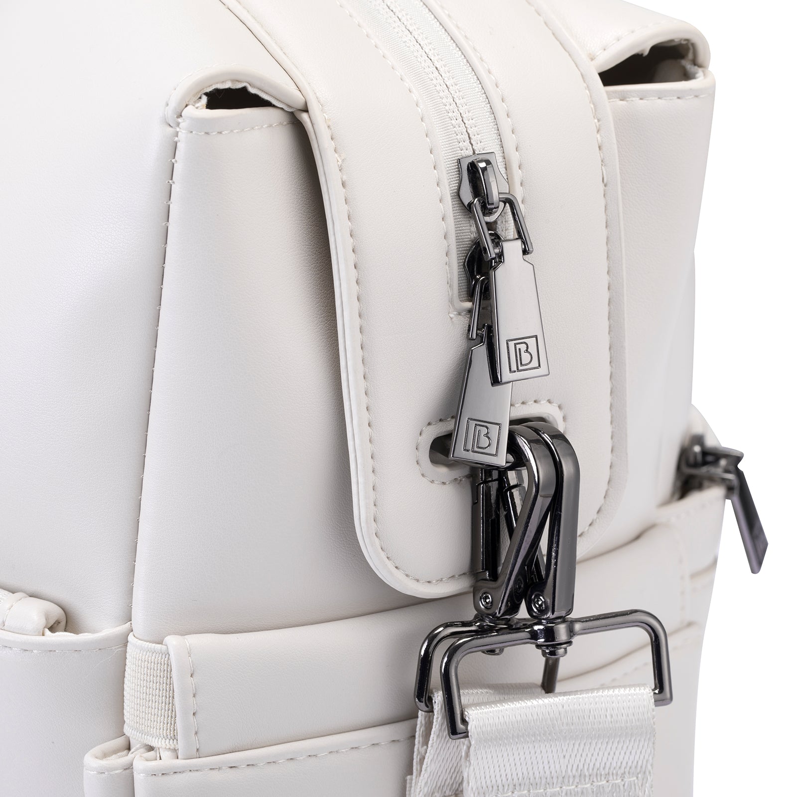 Venezia weekend bag white - shoulder bag - travel bag - hand luggage - hard-wearing - incl. hanging hooks - PU leather