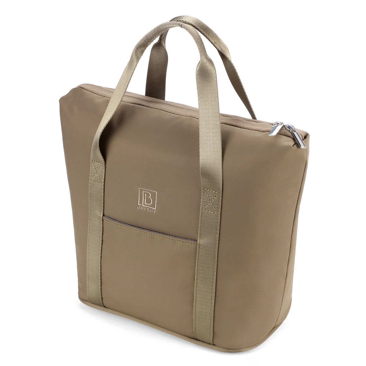Brisby Koeltas Lunchtas 9L – 4-Laags Geïsoleerd – Inclusief 2 Koelelementen – Waterafstotend – Voor Werk, School & Onderweg - Taupe
