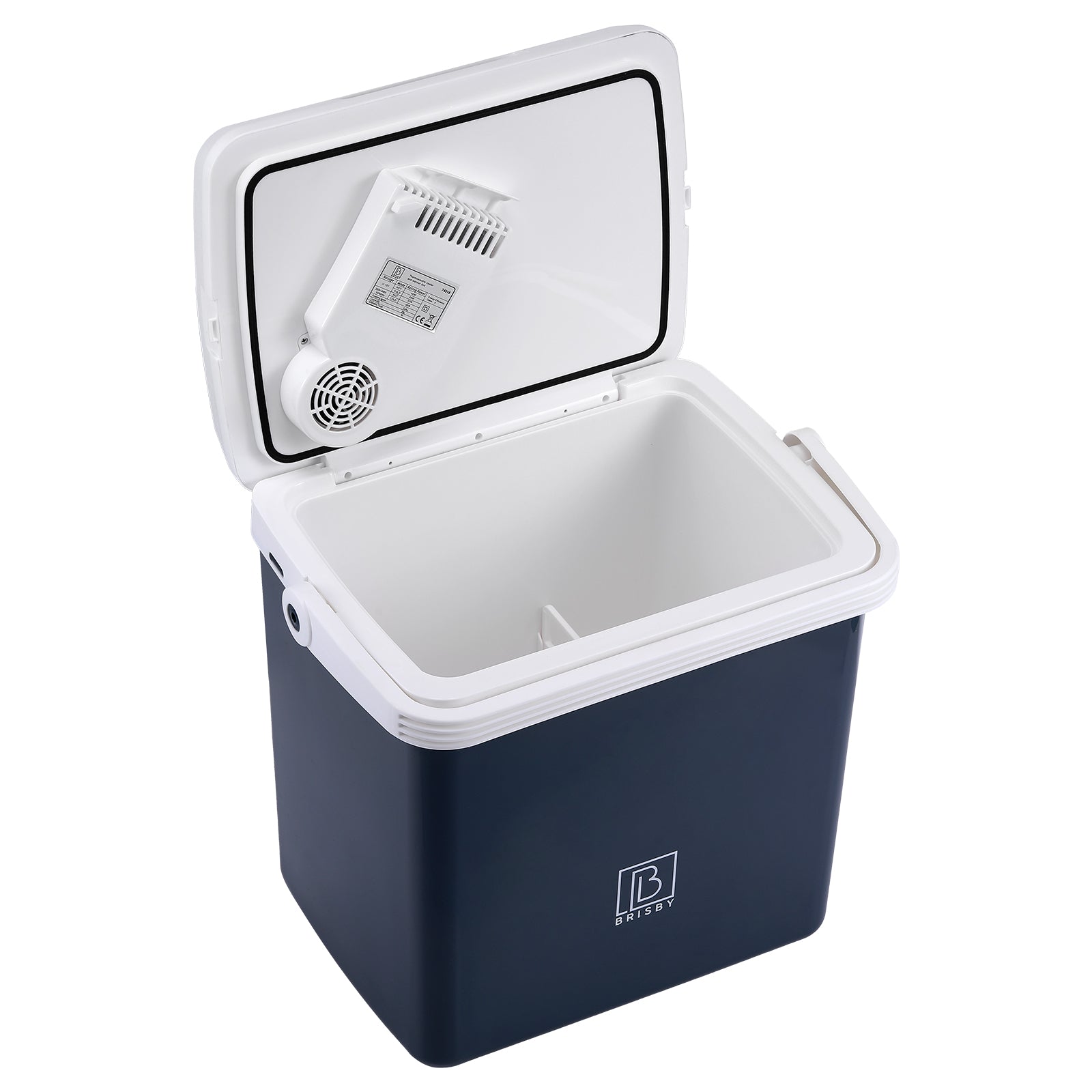 Electric cool box 25L blue - AC/DC 12V, 220/230V - incl. divider - lockable lid