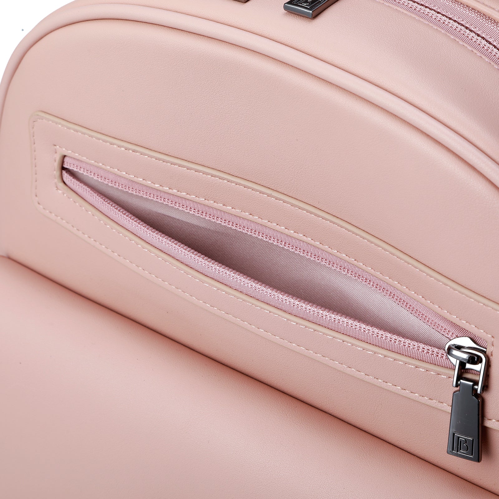 Venezia diaper bag and backpack pink - nursing bag - hard-wearing - incl. buggy/pram hooks, changing mat and cool bag - PU leather