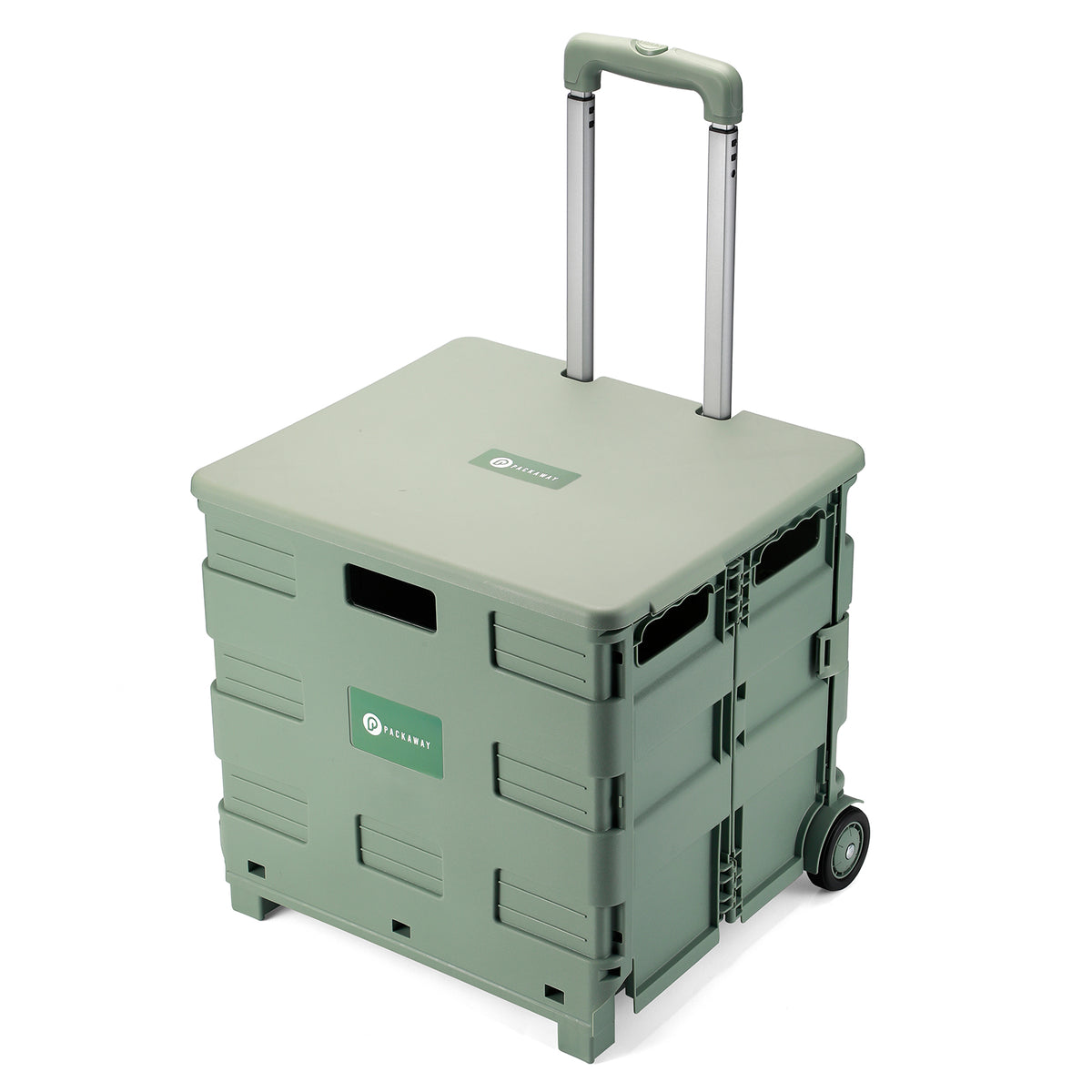 Packaway Boodschappentrolley krat XL 50L groen - incl. deksel