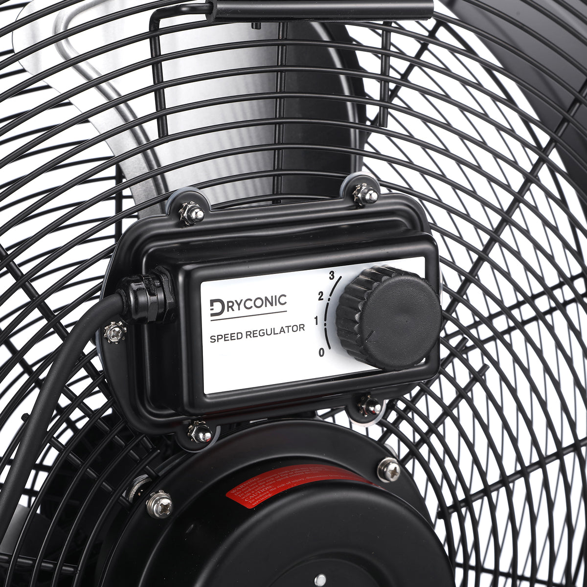 Dryconic 500mm. Professionele Ventilator met Beugel 360 Graden Draaibaar met 3 Snelheden en Ophangsysteem Voor Wandmontage