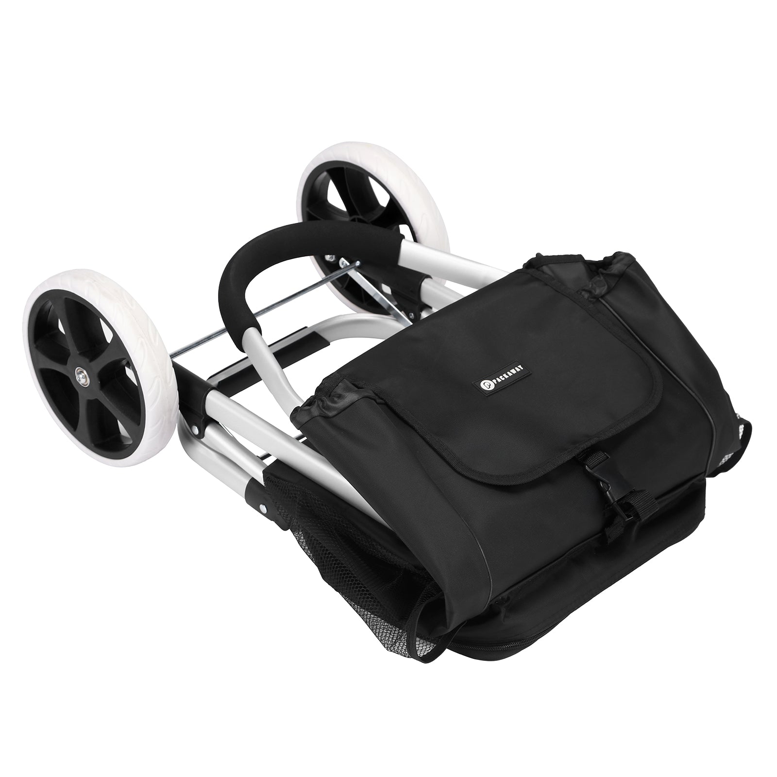 Boodschappentrolley Deluxe 50L met koelvak zwart - boodschappenwagen - steekwagenfunctie