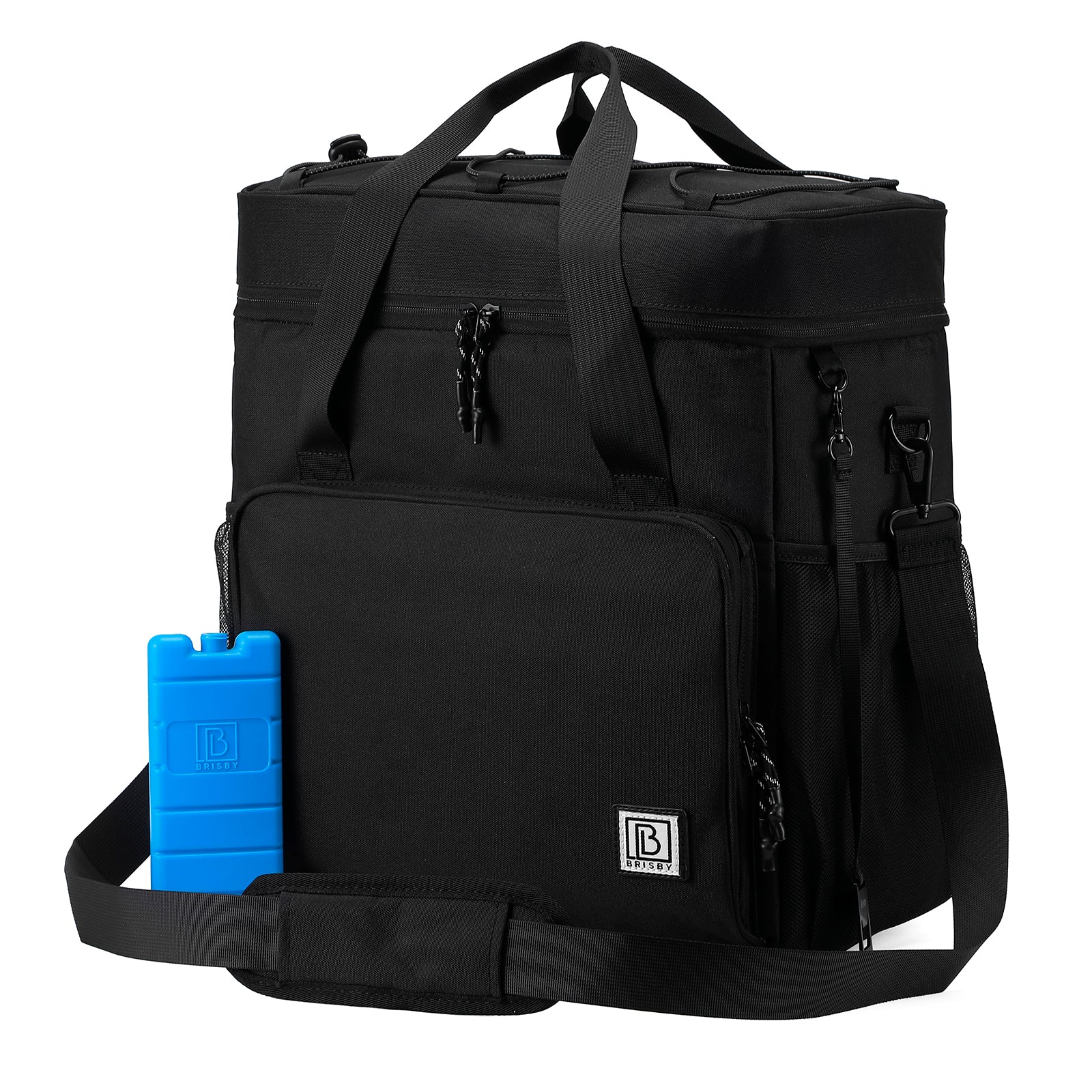 Brisby Koeltas 40L zwart-grijs - incl. 6 koelelementen, draagband
