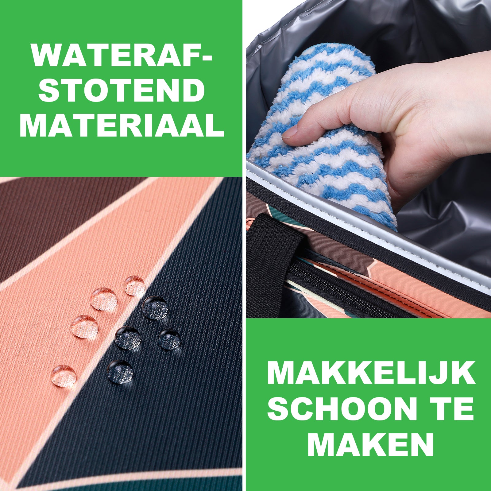 Cooler bag 15L abstract color - lunch bag - 4-layer insulated - foldable - incl. 2 free cooling elements and carrying strap