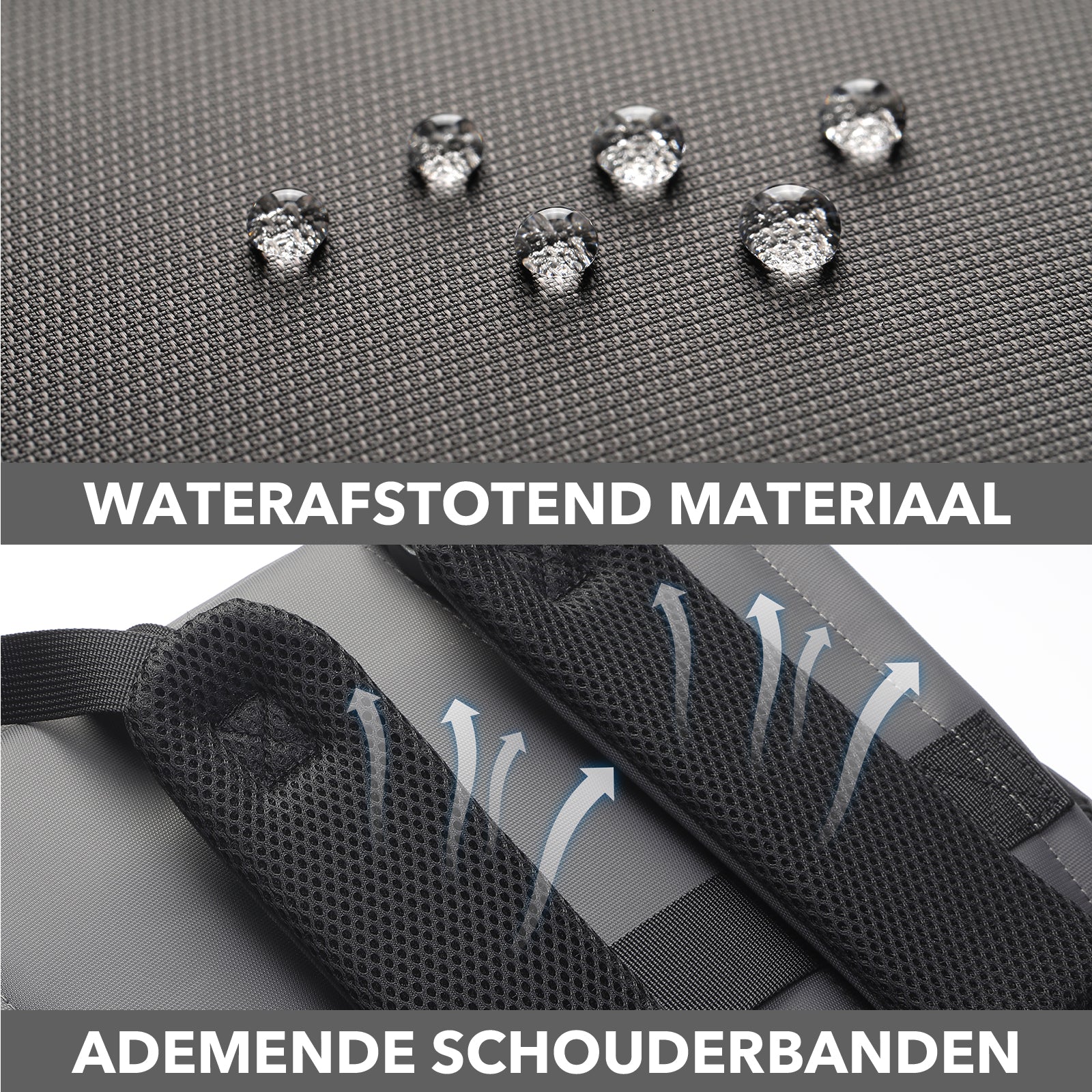 Premium luiertas donkergrijs - uitgebreide en functionele verzorgingstas - met buggymontage - anti diefstal vakken - reistrolley sleeve - incl. verschoonmatje en speenhouder - levenslange garantie