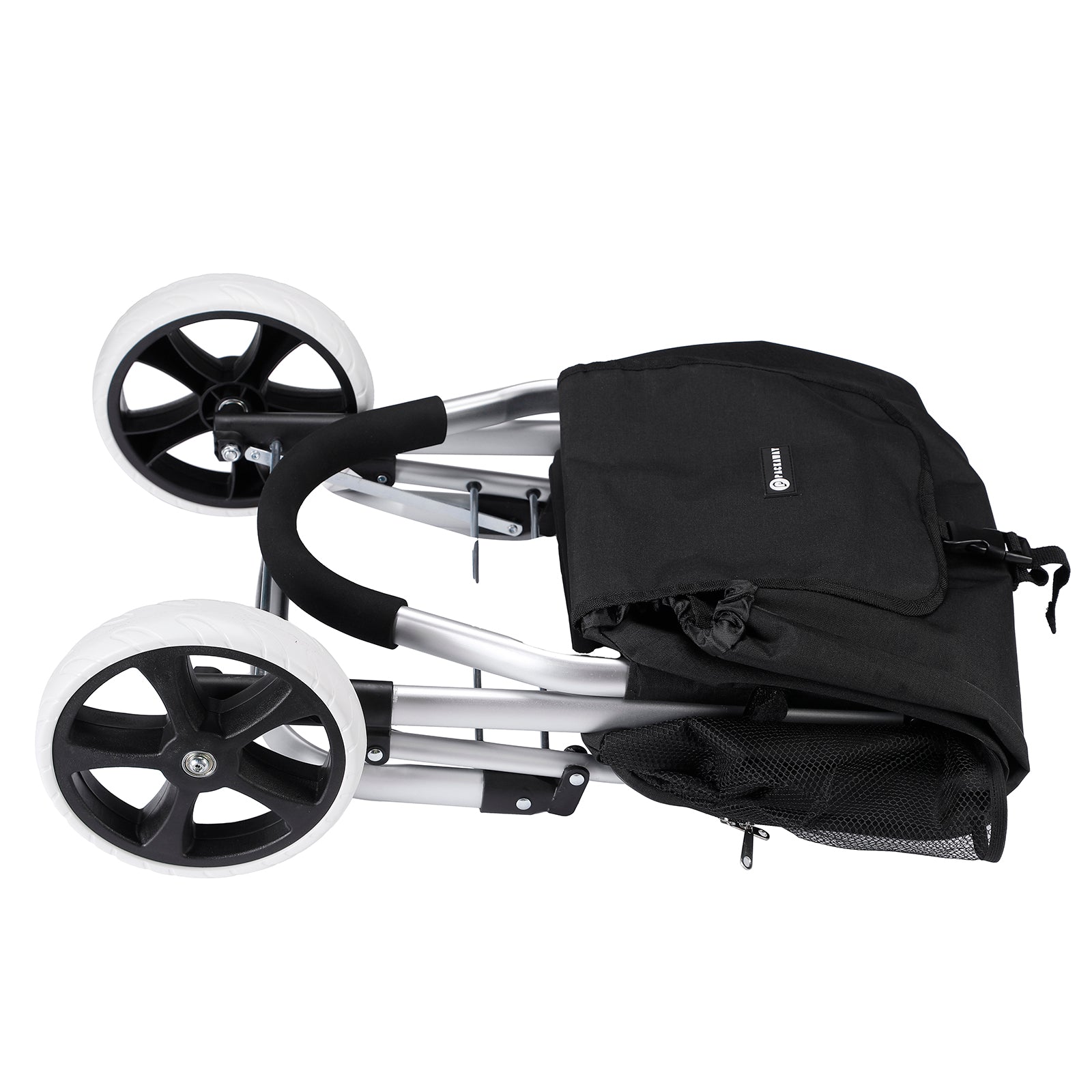 Shopping trolley 45L black - shopping trolley suspension - foldable - telescopic handle