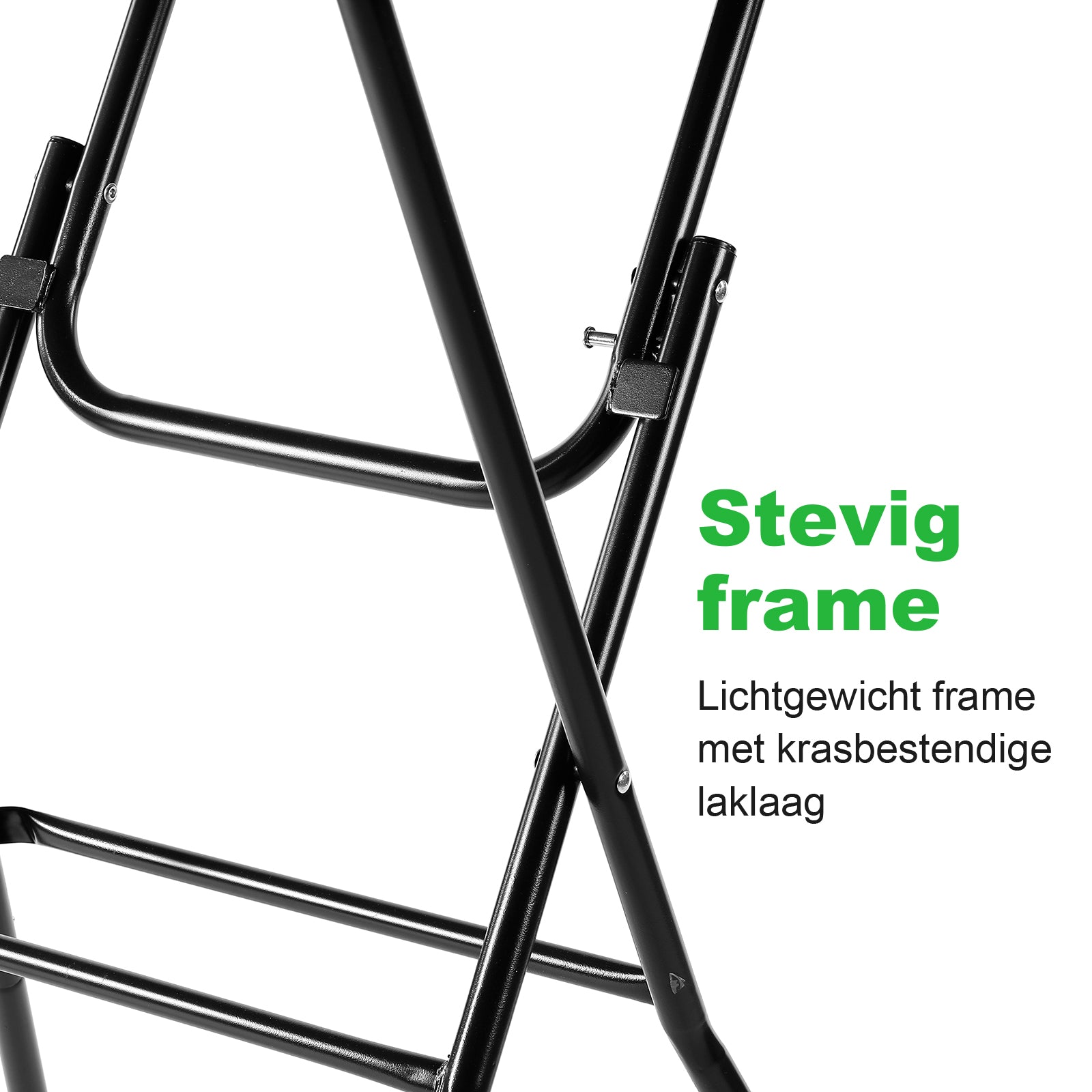 Bardi 2 x Salontafel - Bijzettafel Inklapbaar 60 x 74cm - Zwart inclusief Happy Birthday Rokken