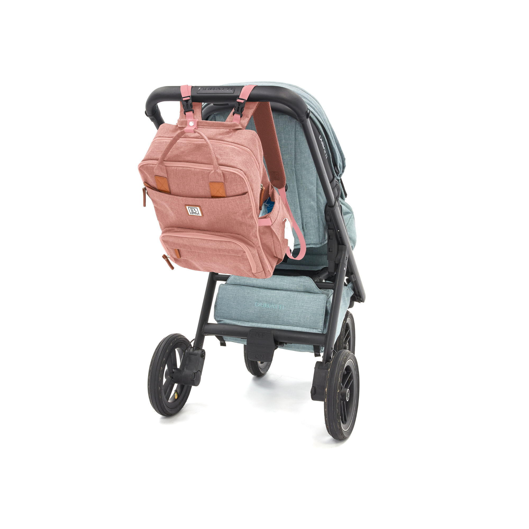 Original slijtvaste luiertas roze - Verzorgingstas - incl. buggymontage en verschoningsmat