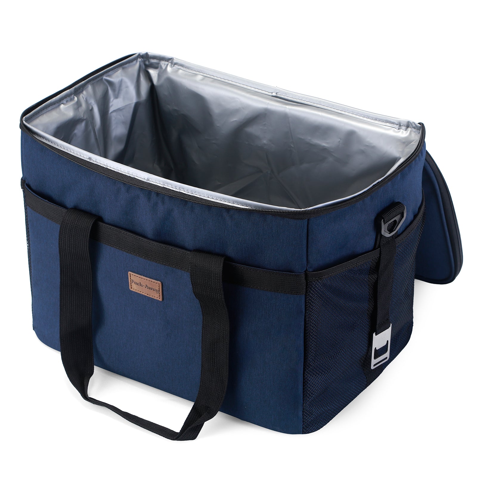 Cooler bag 30L blue - lunch bag - foldable - 4-layer insulated - incl. 4 free cooling elements and carrying strap