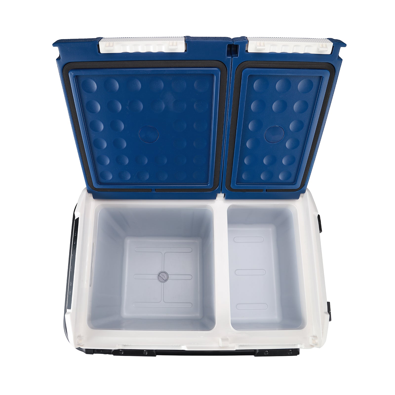 Compressor koelbox 58,1L - Koelen en vriezen - 12V en 230V - verrijdbaar - incl. 2x 1,2L thermosbekers