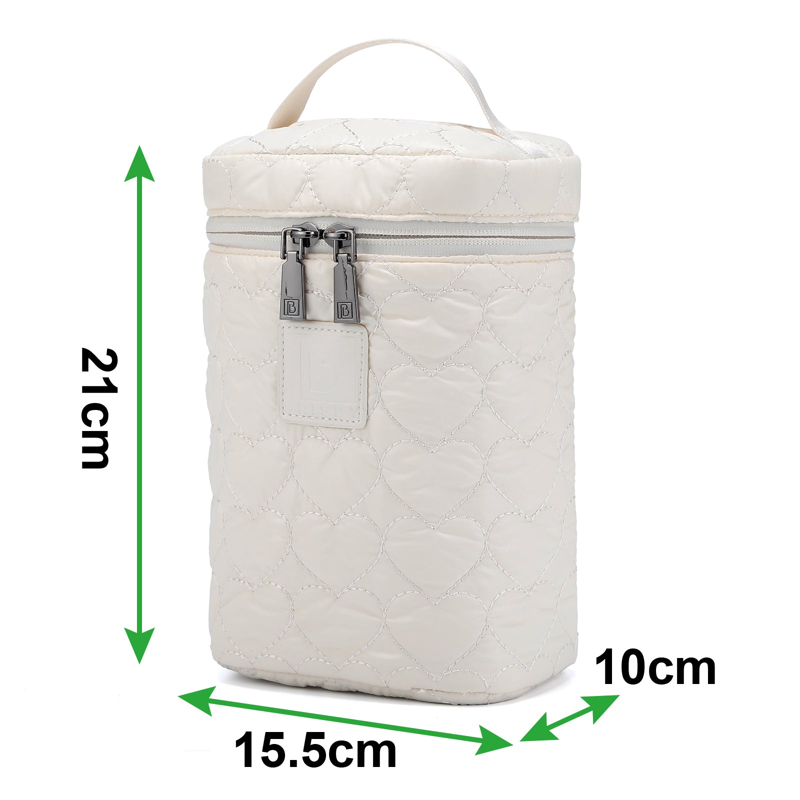 Florence diaper bag 17L cream - shoulder bag, changing bag - hard-wearing - incl. cool bag, changing mat and stroller hooks - nylon
