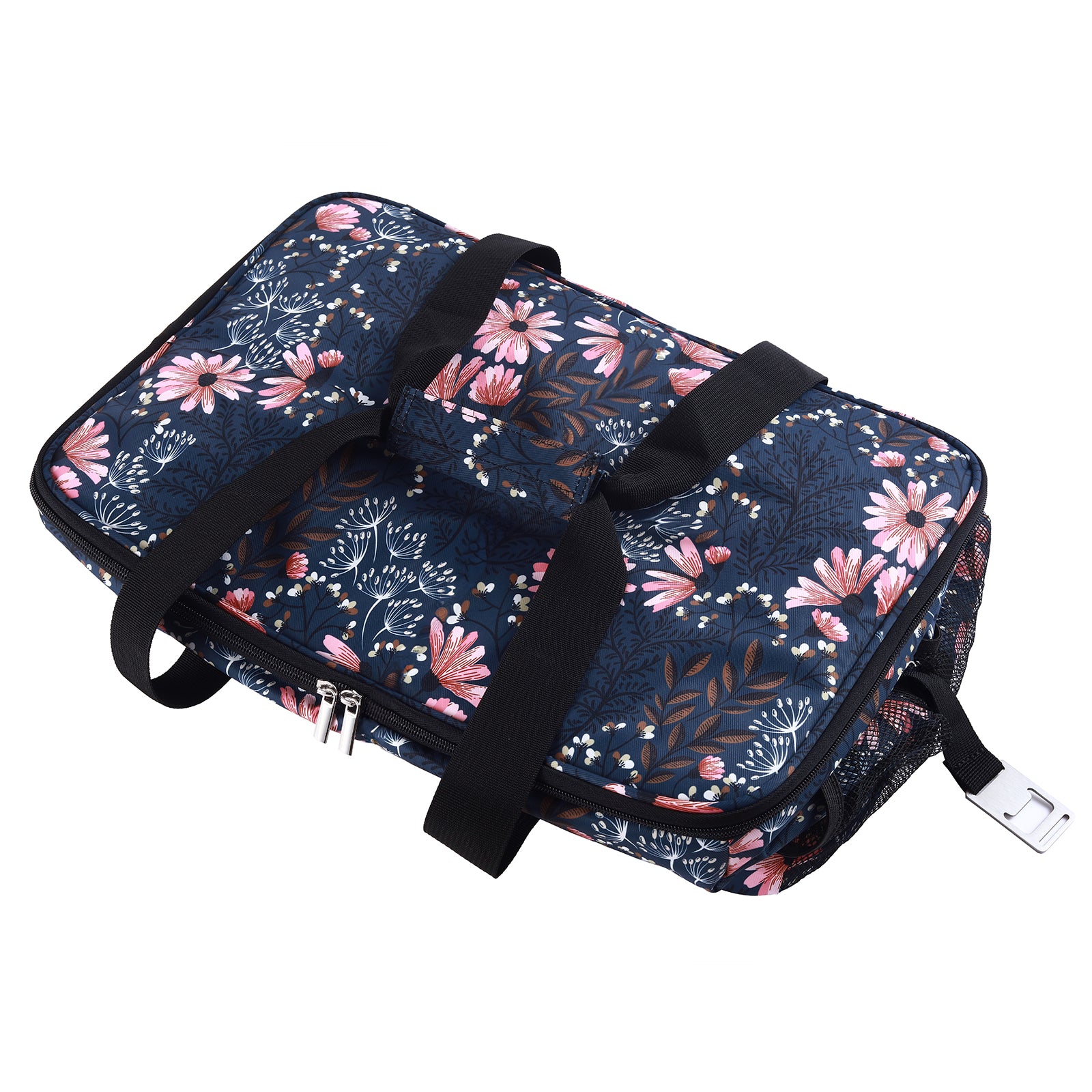 Cooler bag 40L Japanese flower - lunch bag - foldable - 4-layer insulated - incl. 6 free cooling elements and carrying strap