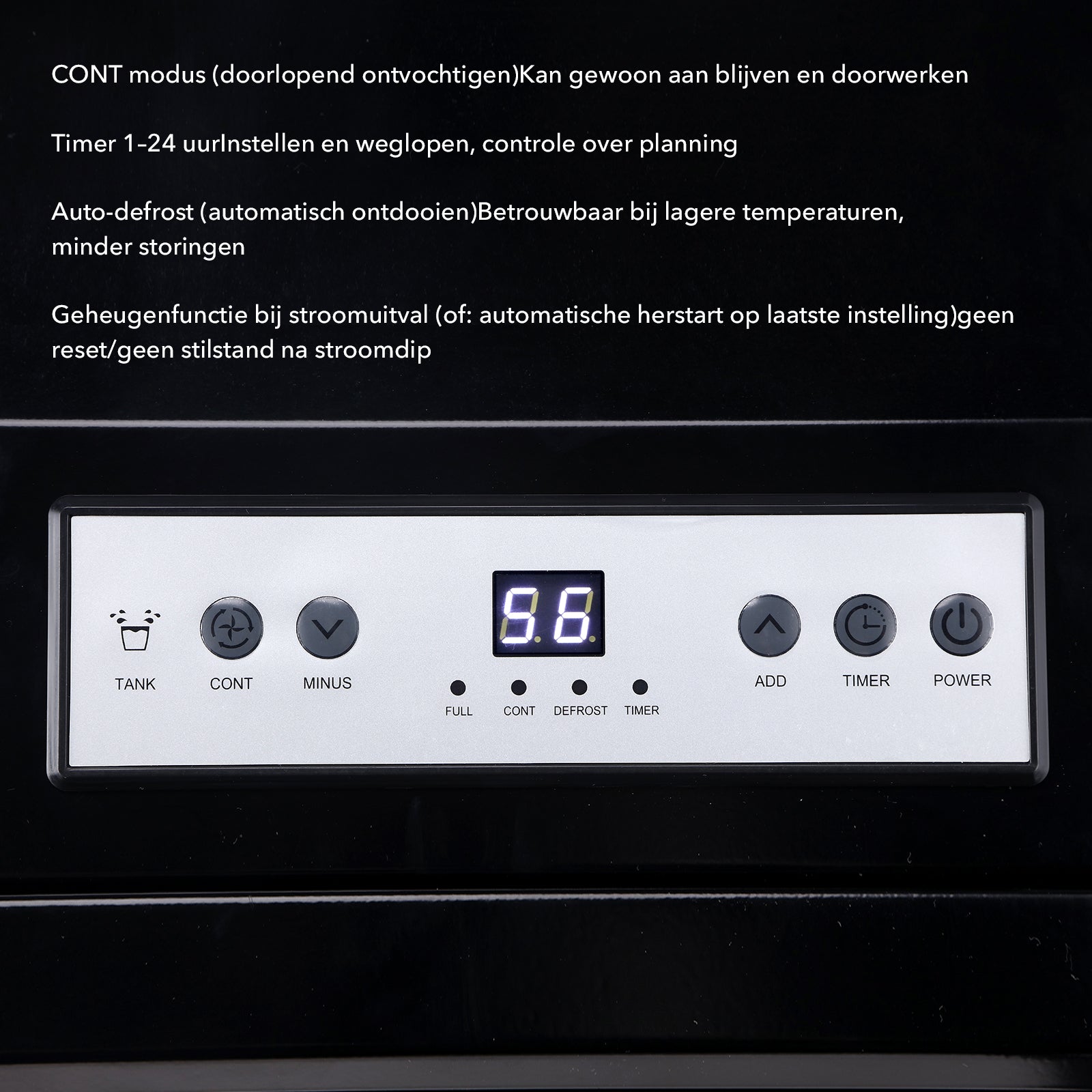 Dryconic luchtontvochtiger 50L - professionele bouwdroger - continue afvoer - 5,5L watertank