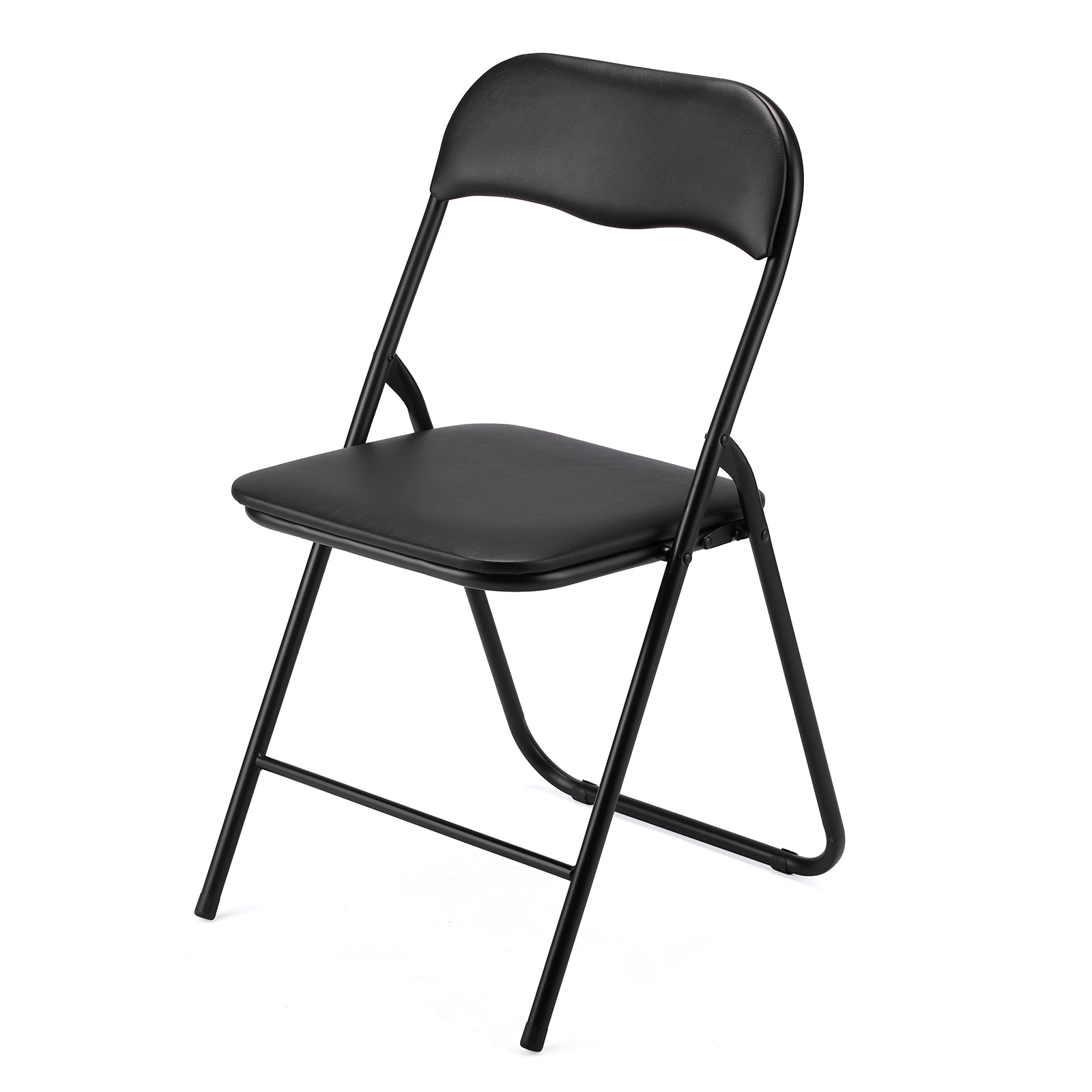 Bardi 2-delige Klapstoelen set PVC zwart - 100 kg draagvermogen