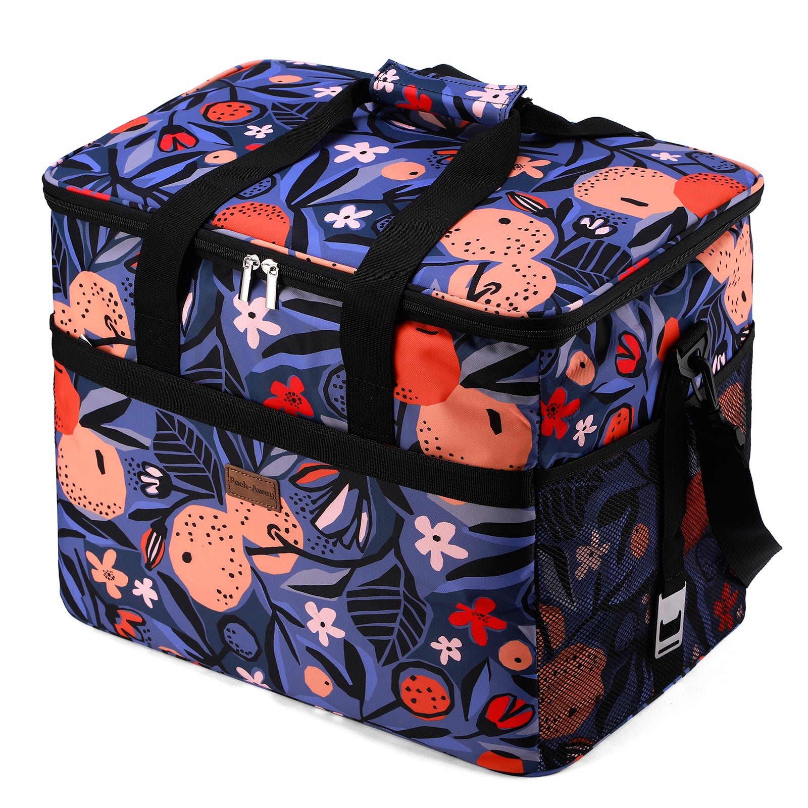 Cooler bag 40L valencia - lunch bag - foldable - 4-layer insulated - incl. 6 free cooling elements and carrying strap