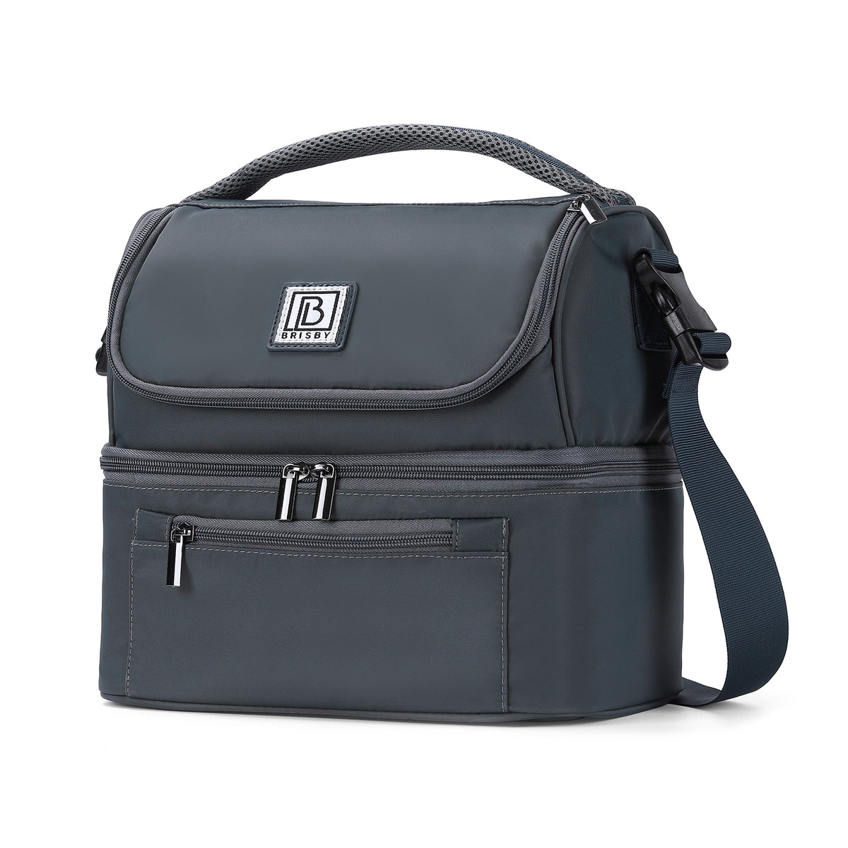 Brisby Koeltas Lunchtas 11 Liter – 4-Laags Geïsoleerd – Inclusief 2 Koelelementen – 2 Compartimenten – Schouderband – Tot 10 Uur Koel - Urban Blue