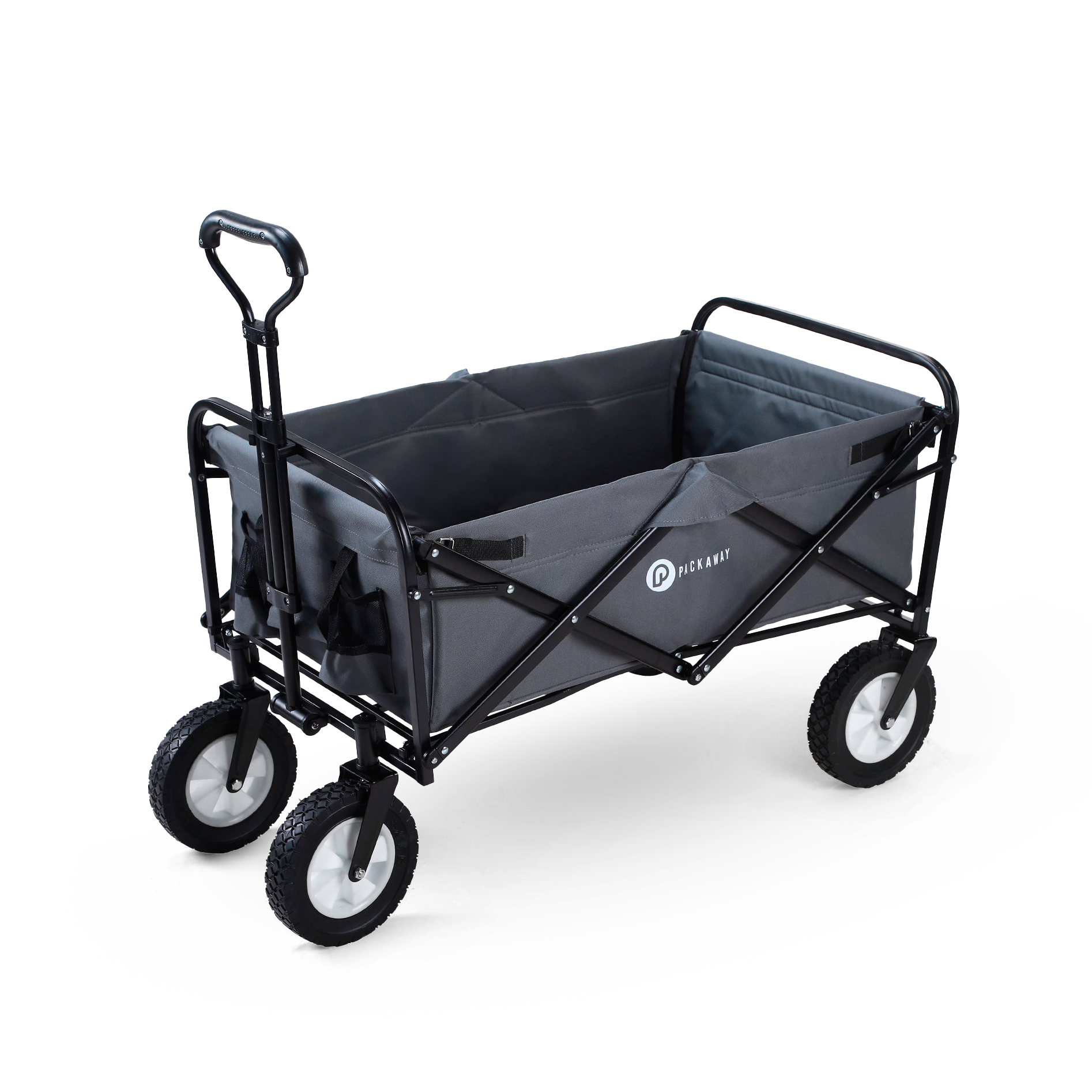 Packaway Bolderkar 70kg grijs - opvouwbaar - wasbaar polyester