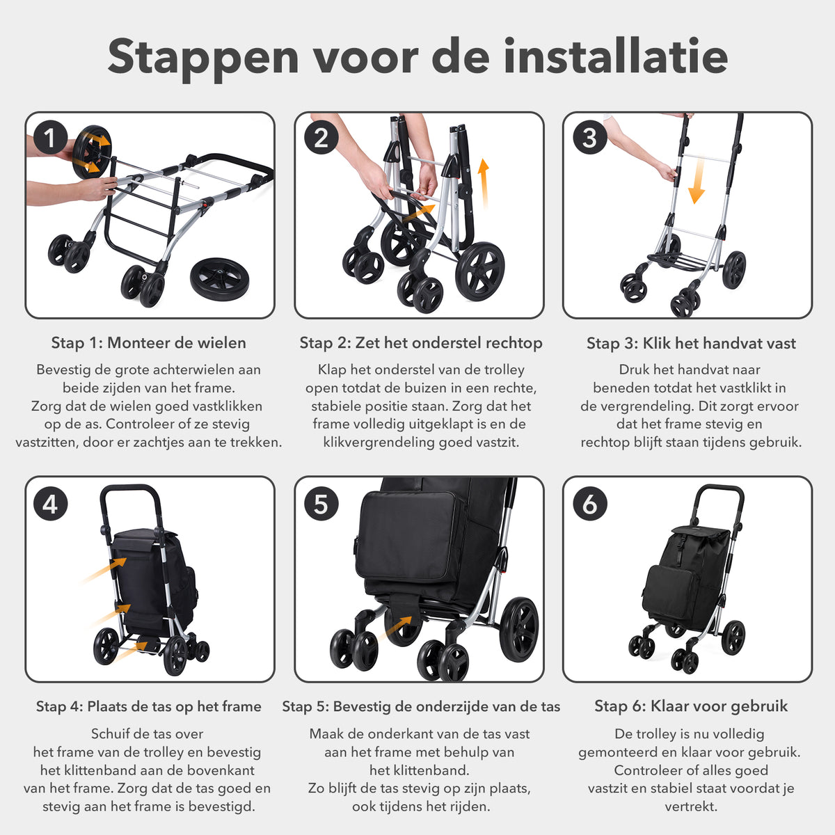 Packaway Boodschappentrolley 60L zwart - incl. koelvak - steekwagenfunctie