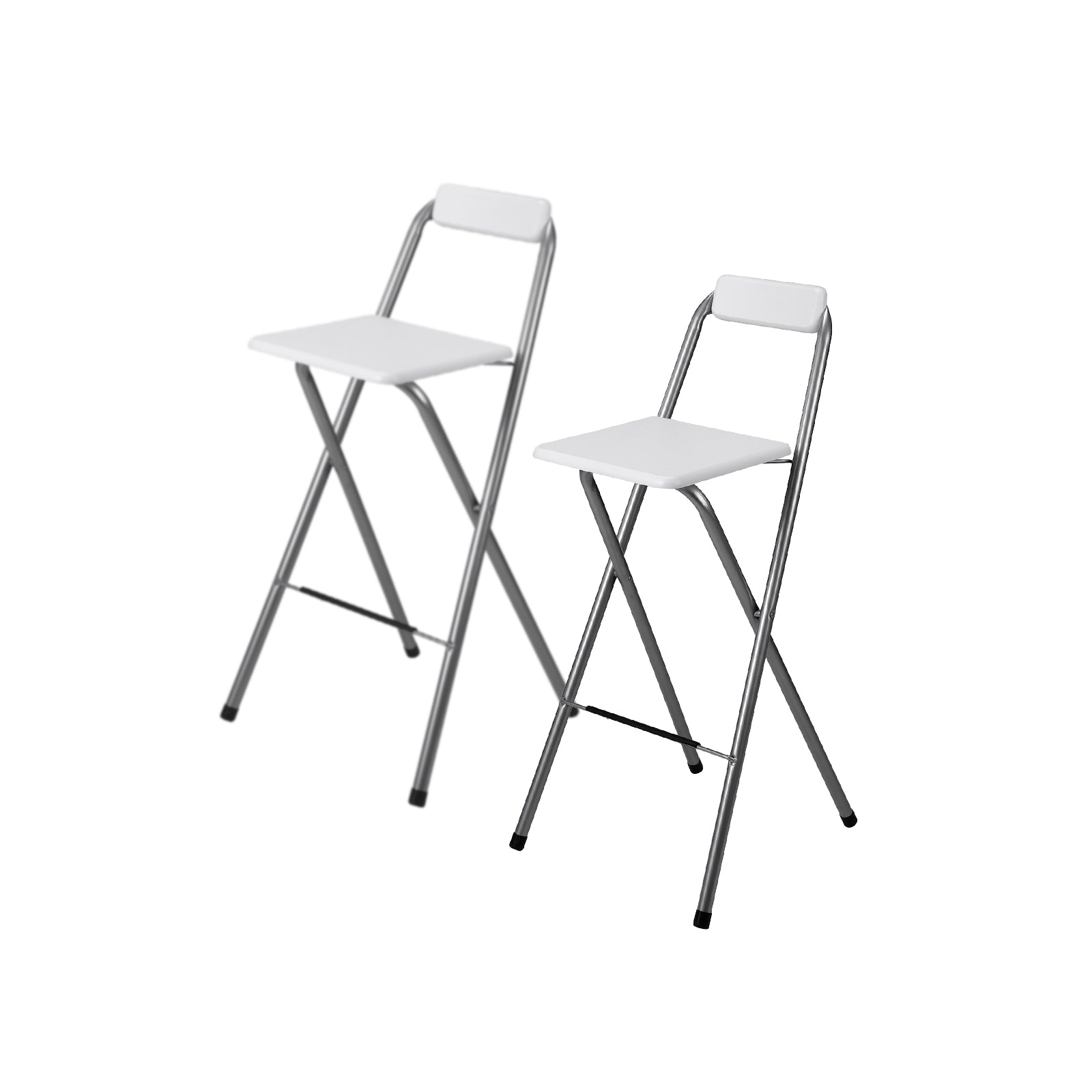 2x folding bar stool white - 100 kg load capacity - for standing table and bar