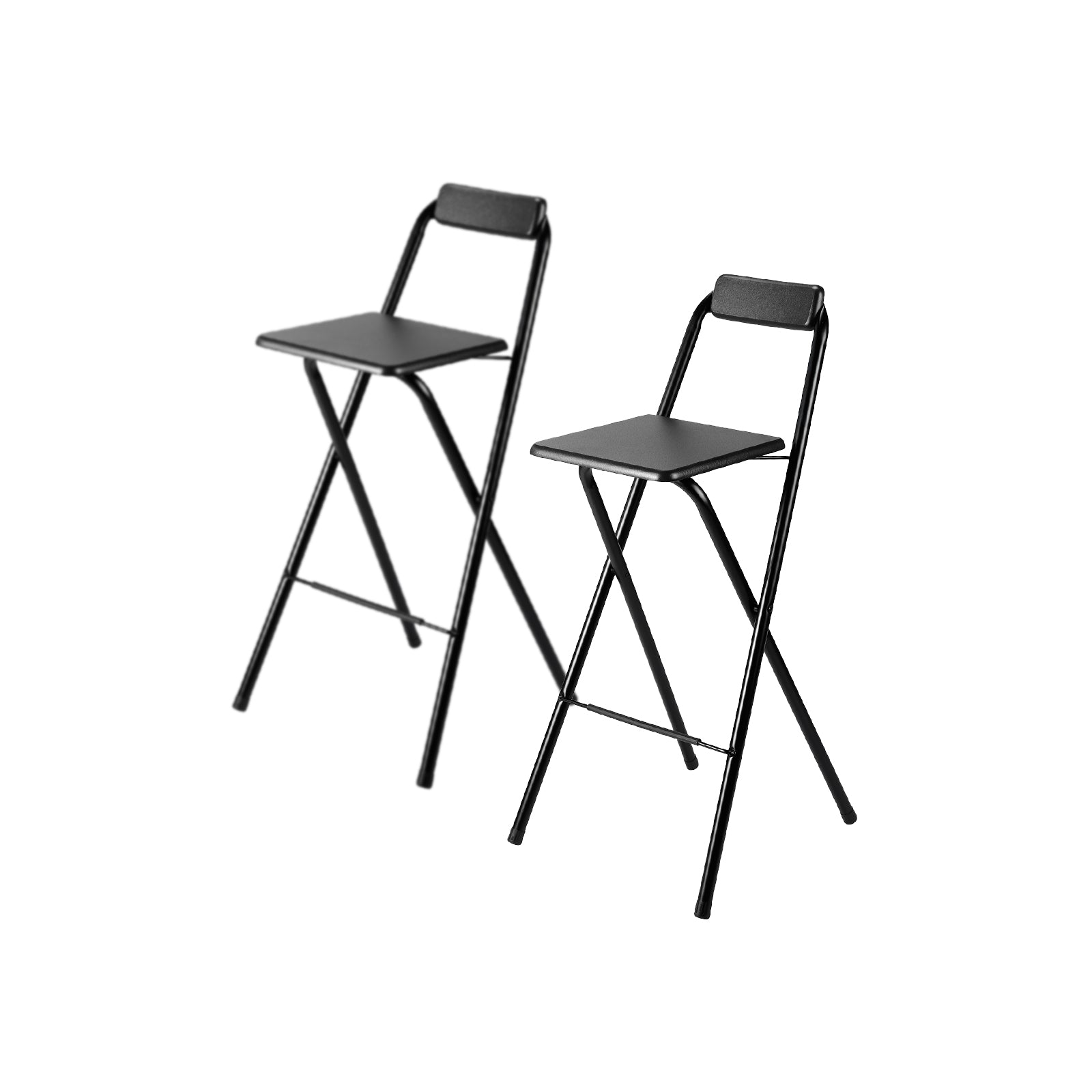 4x folding bar stool black - 100 kg load capacity - for standing table and bar