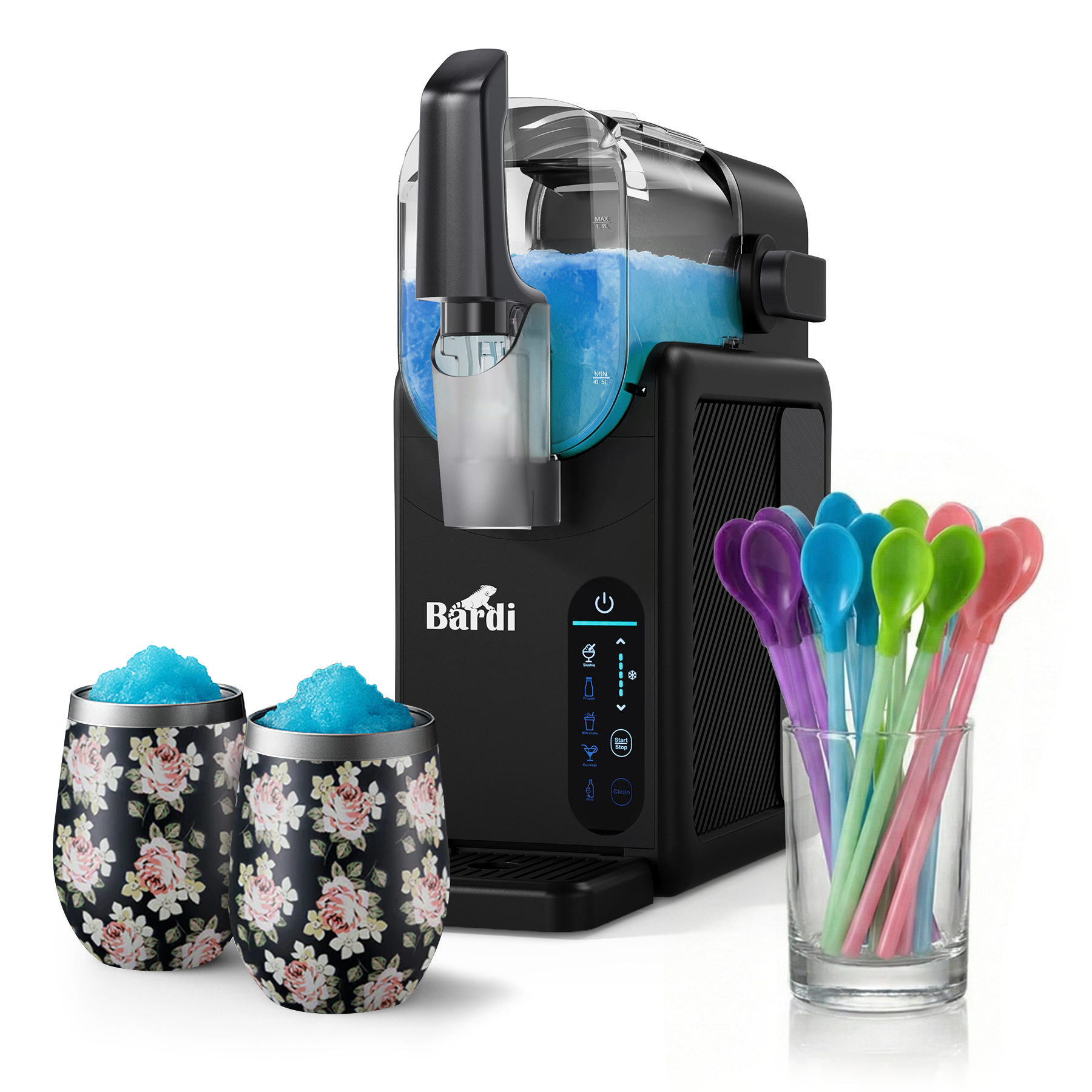Bardi Slushmachine 2,6L + 2 thermoscups jungle set - 7-in-1