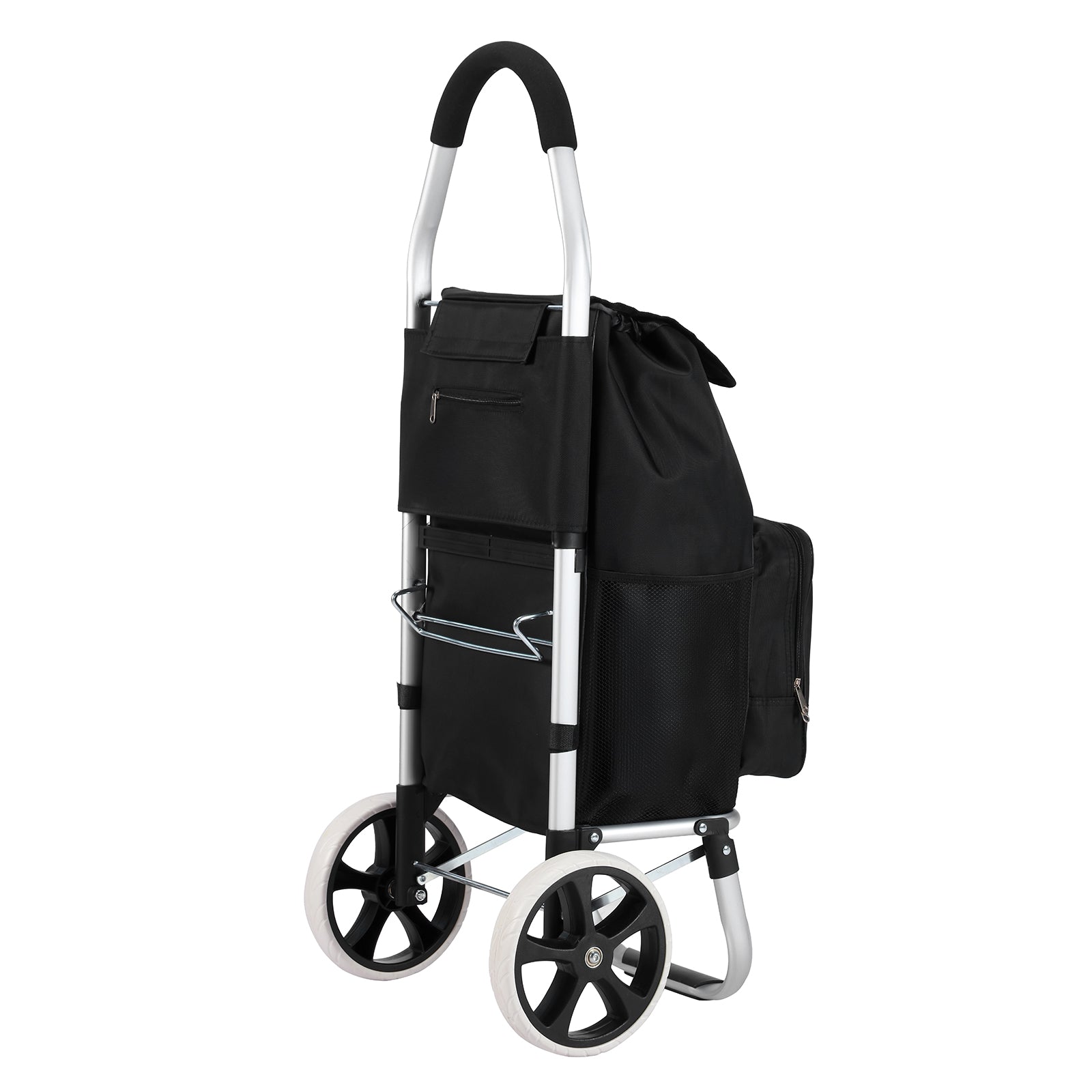 Boodschappentrolley Deluxe 50L met koelvak zwart - boodschappenwagen - steekwagenfunctie