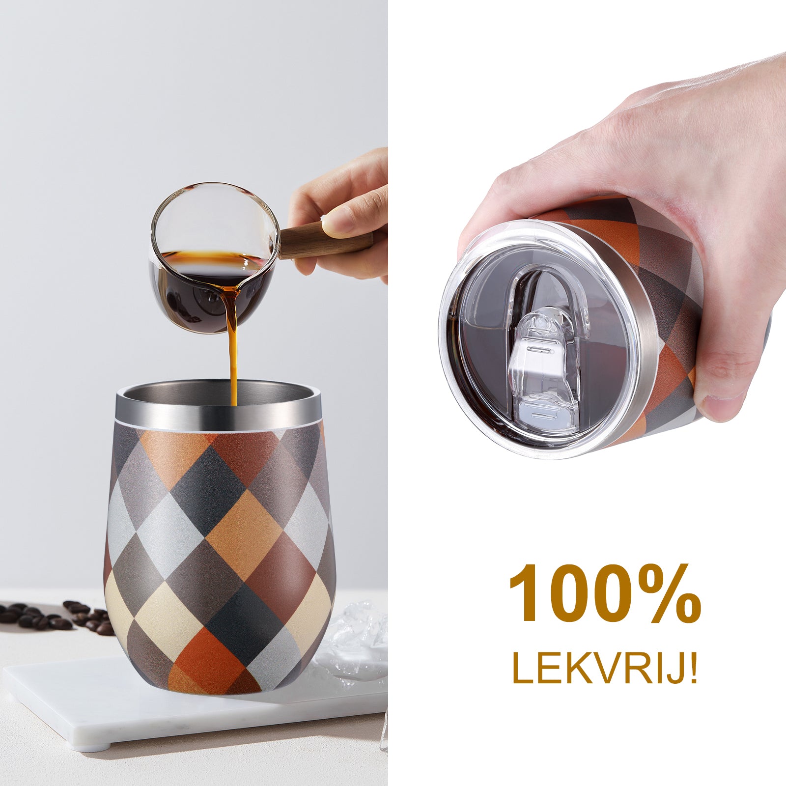 Bardi Thermosbekers 0,3L RVS blok set - incl. deksels - dubbelwandig