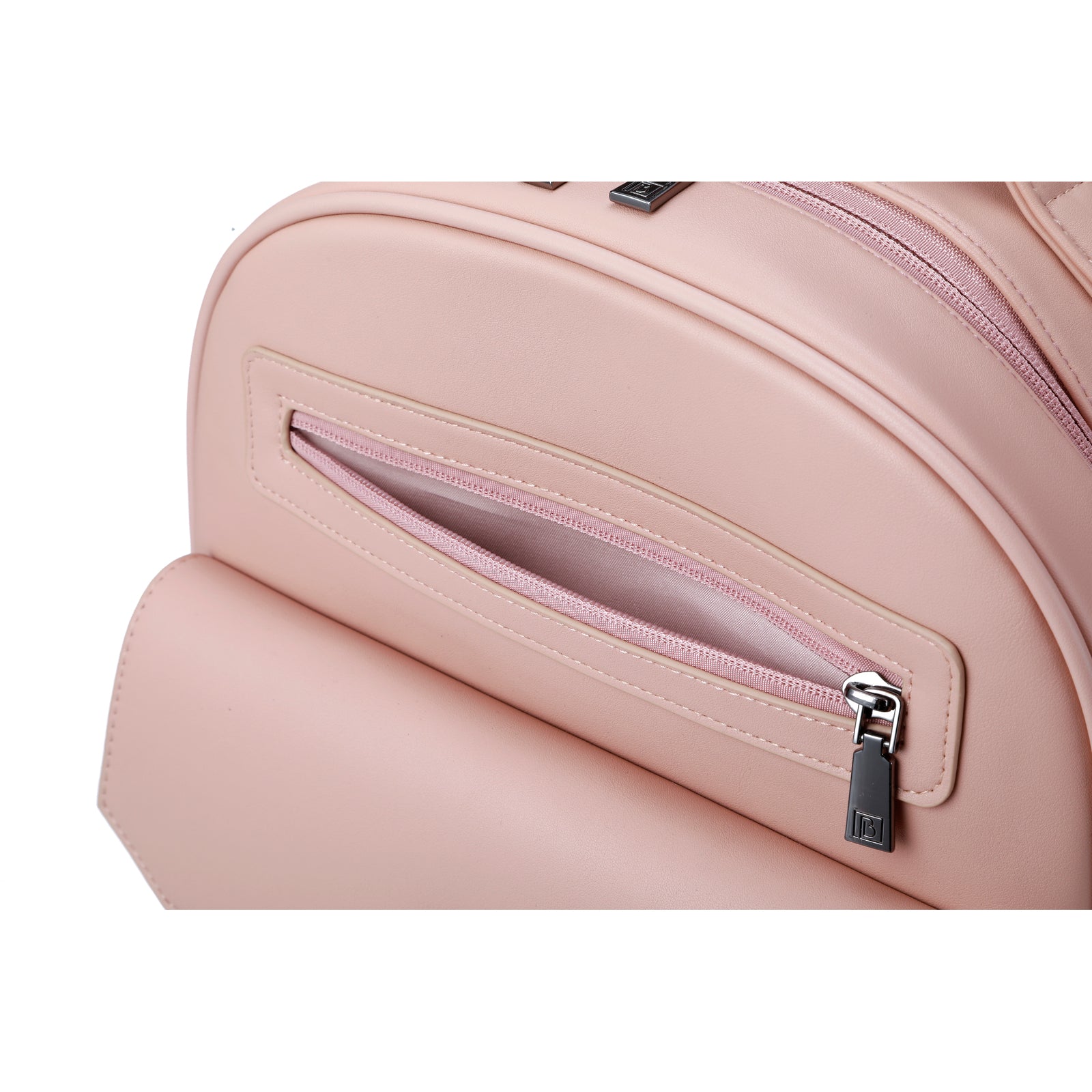 Venezia durable backpack pink - PU leather - 14 inch laptop compartment - water-repellent