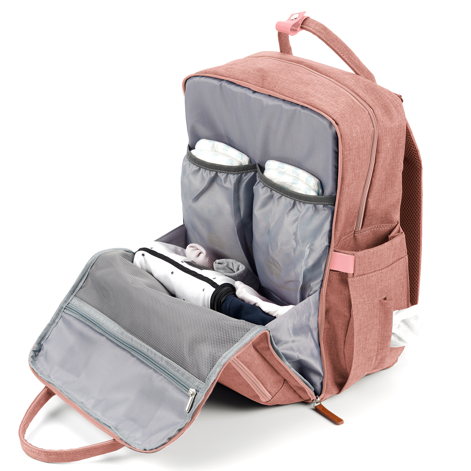 Original slijtvaste luiertas roze - Verzorgingstas - incl. buggymontage en verschoningsmat