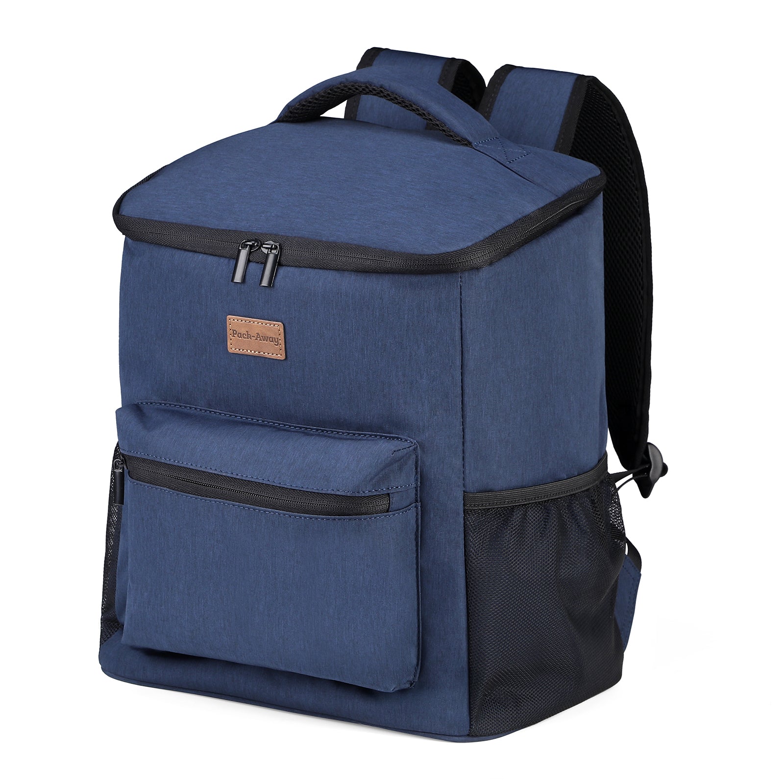 Koeltas rugzak 25L blauw - Waterafstotend - anti diefstal vak - 4 laags geïsoleerd - Incl. 2 gratis koelelementen en gratis flessenopener