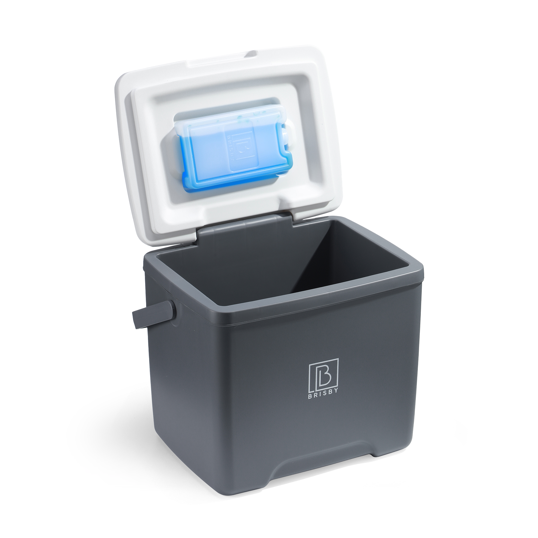 Cool box 13L grey - Up to 40 hours insulation - incl. 2 450ml cooling elements - temperature-safe closure - cooling element locked in lid