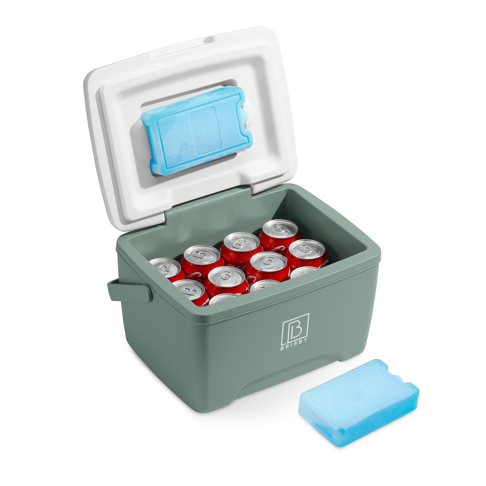 Cool box 8L green - 40 hours insulation - 2 cooling elements - temperature-safe closure