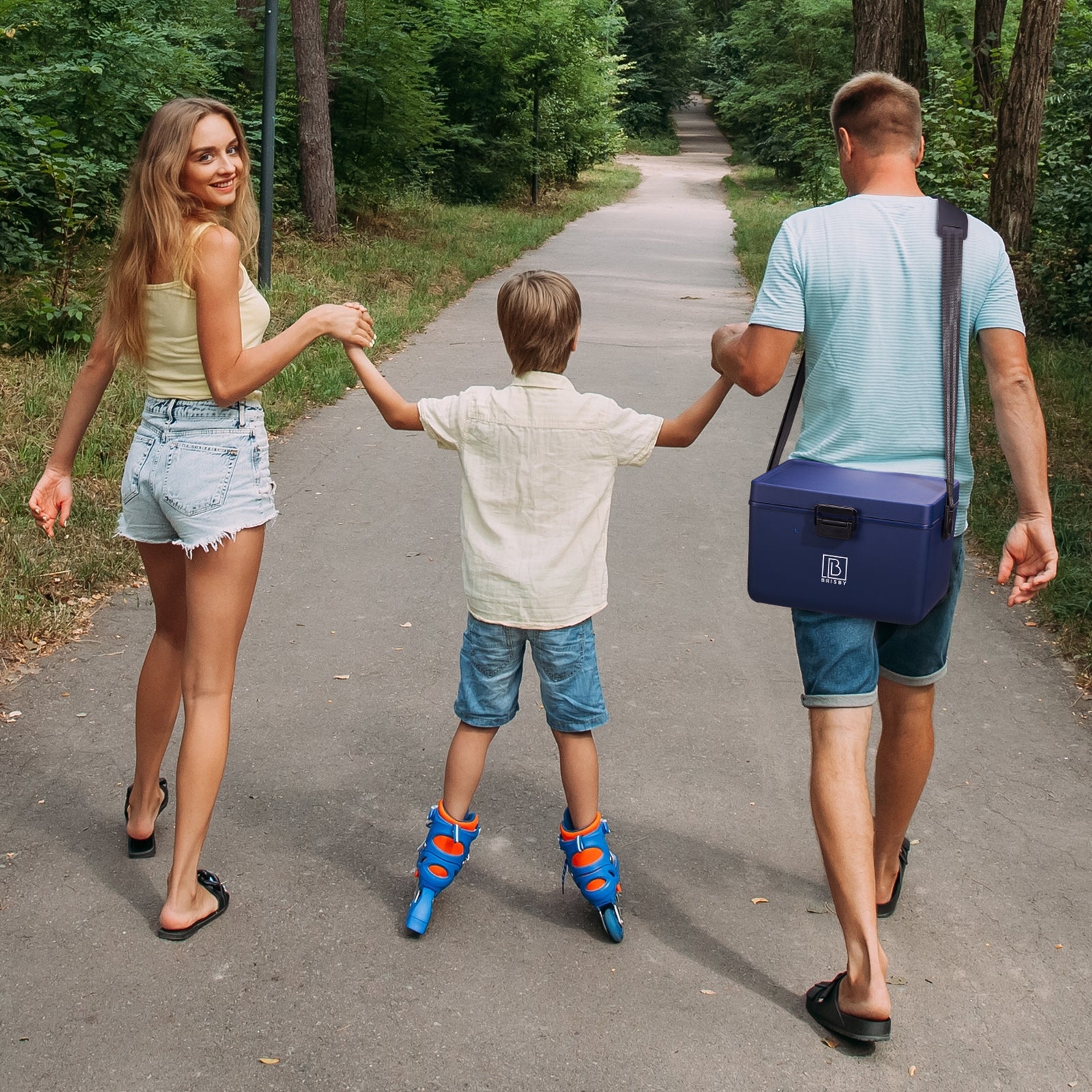 Koelbox 12L met draagband blauw - Dividers - snijplanken - tot maximaal 40 uur isolatie - incl. 2 koelelementen van 200ml