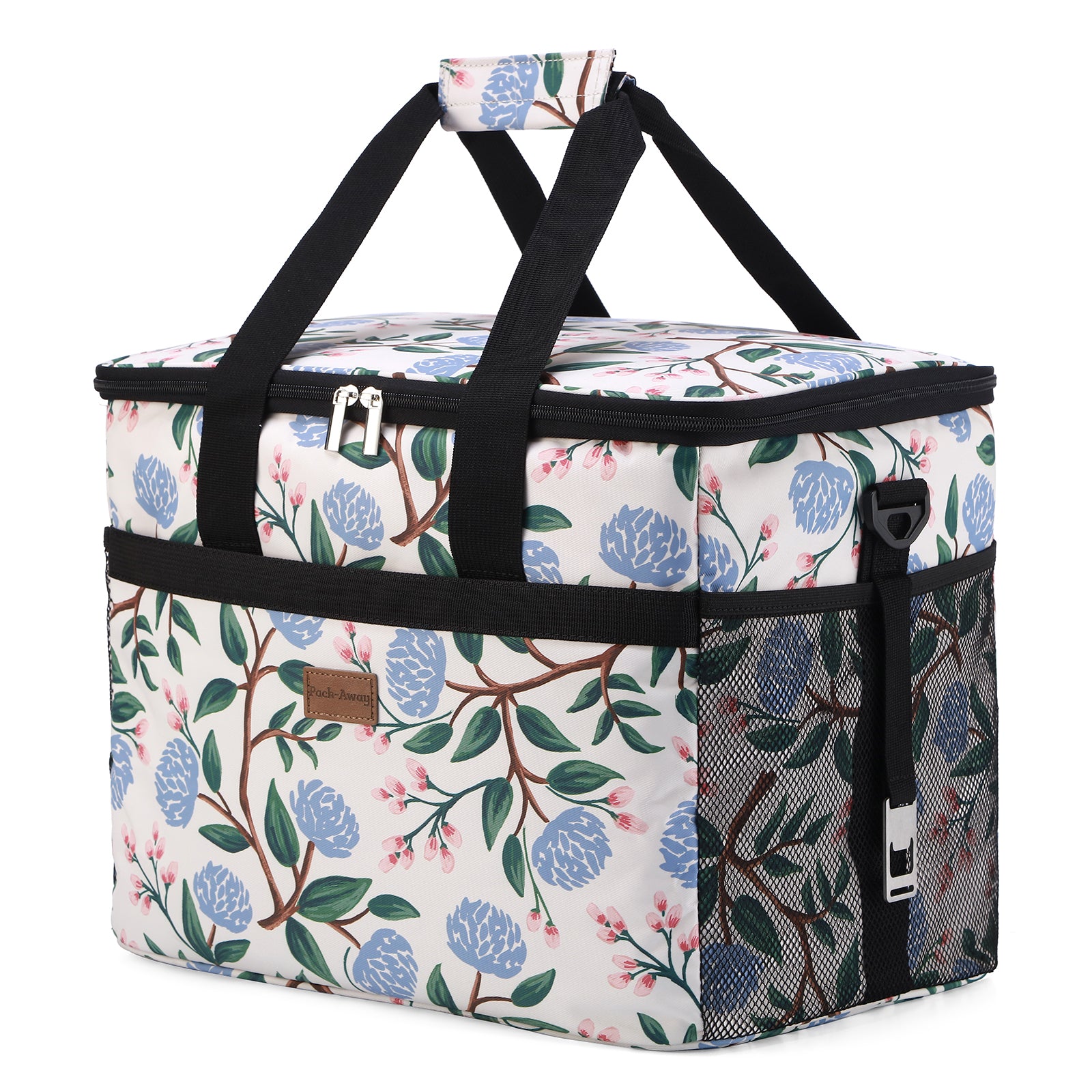 Packaway Koeltas 30L white flower - incl. 4 koelelementen, draagband