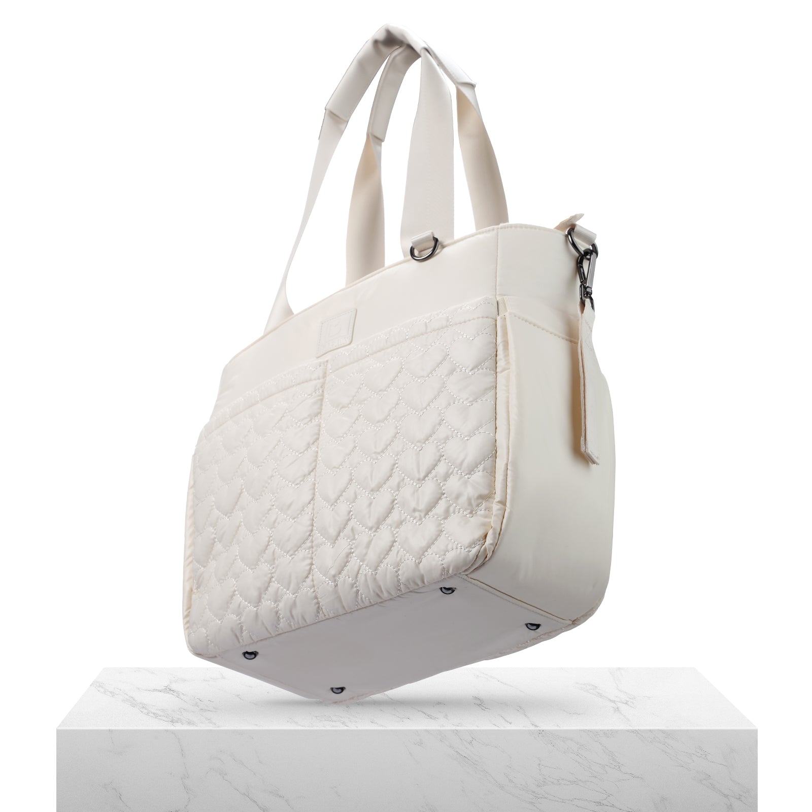 Florence diaper bag 17L cream - shoulder bag, changing bag - hard-wearing - incl. cool bag, changing mat and stroller hooks - nylon