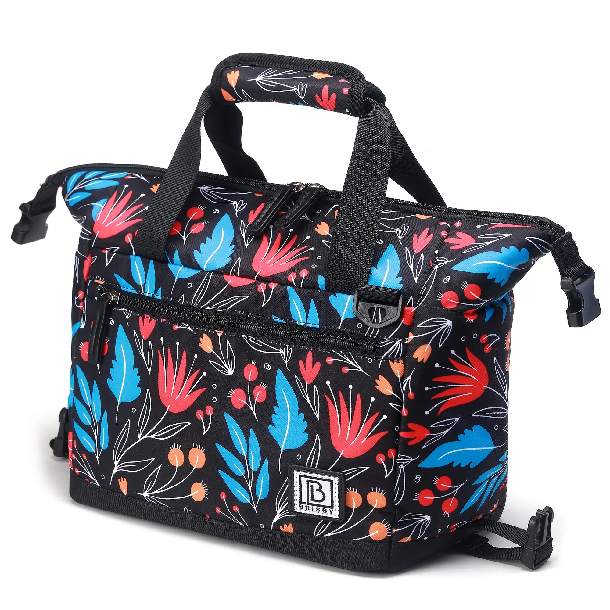 Cooler bag 12L night flower - Lunch bag - 4-layer insulated - extra space foldable - 2 free cooling elements - incl. shoulder strap