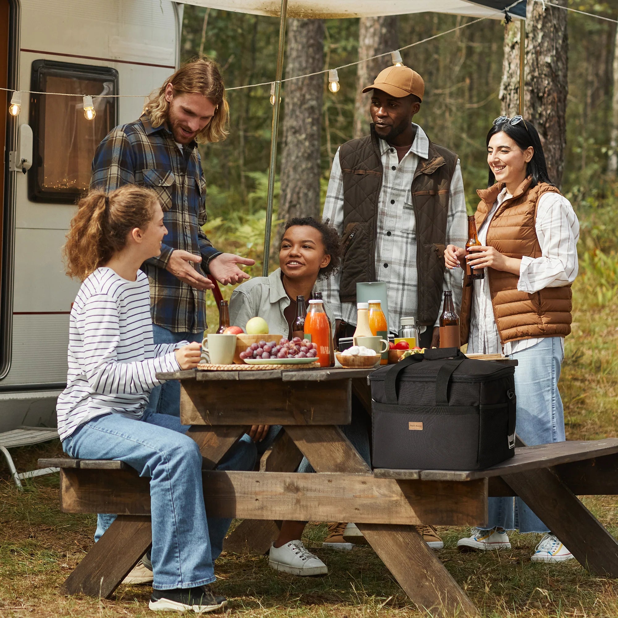 Packaway Koeltas 30L zwart - incl. 4 koelelementen, draagband