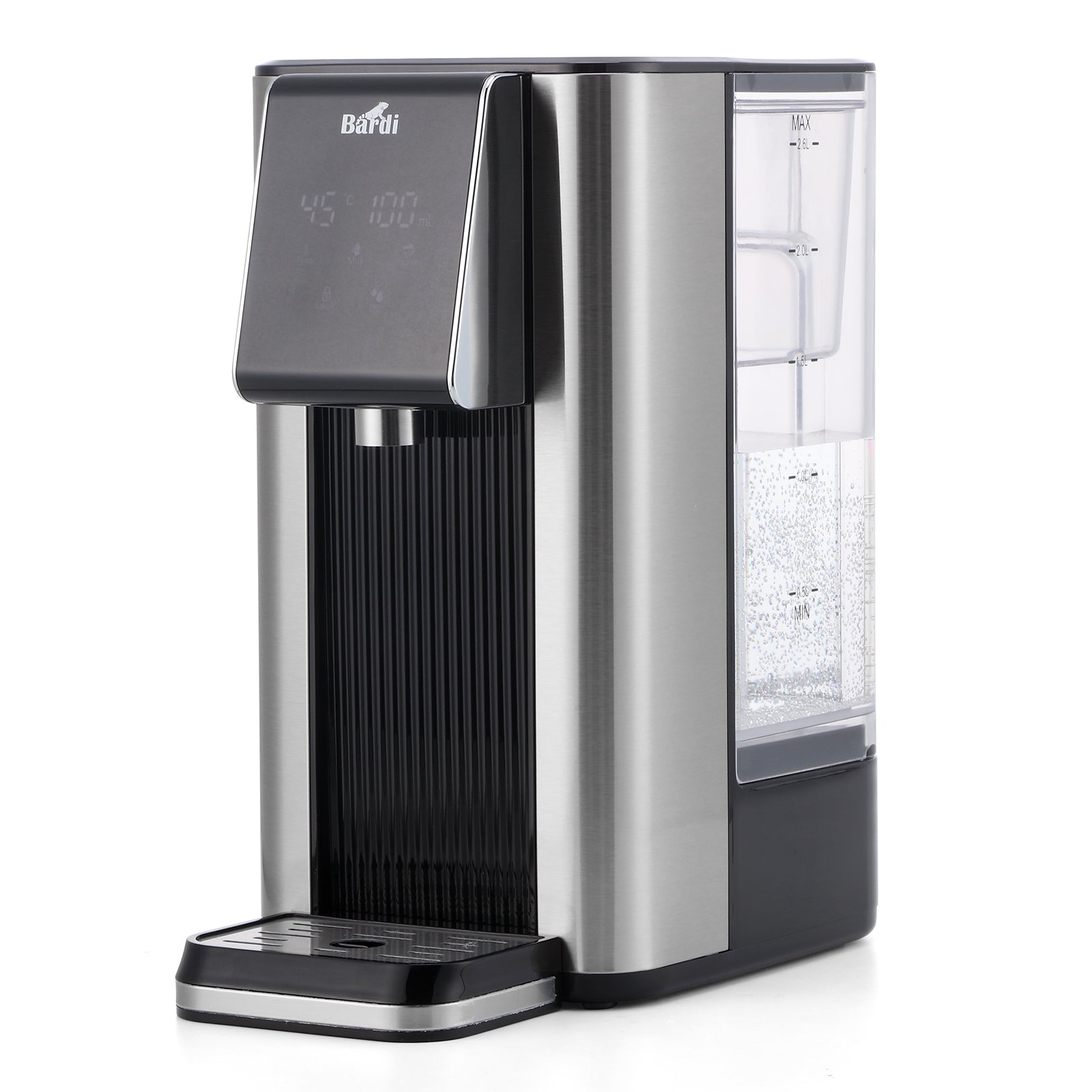 Bardi Heetwaterdispenser 2,6L RVS met STRIX filter - incl. thermoscup + onderzetter